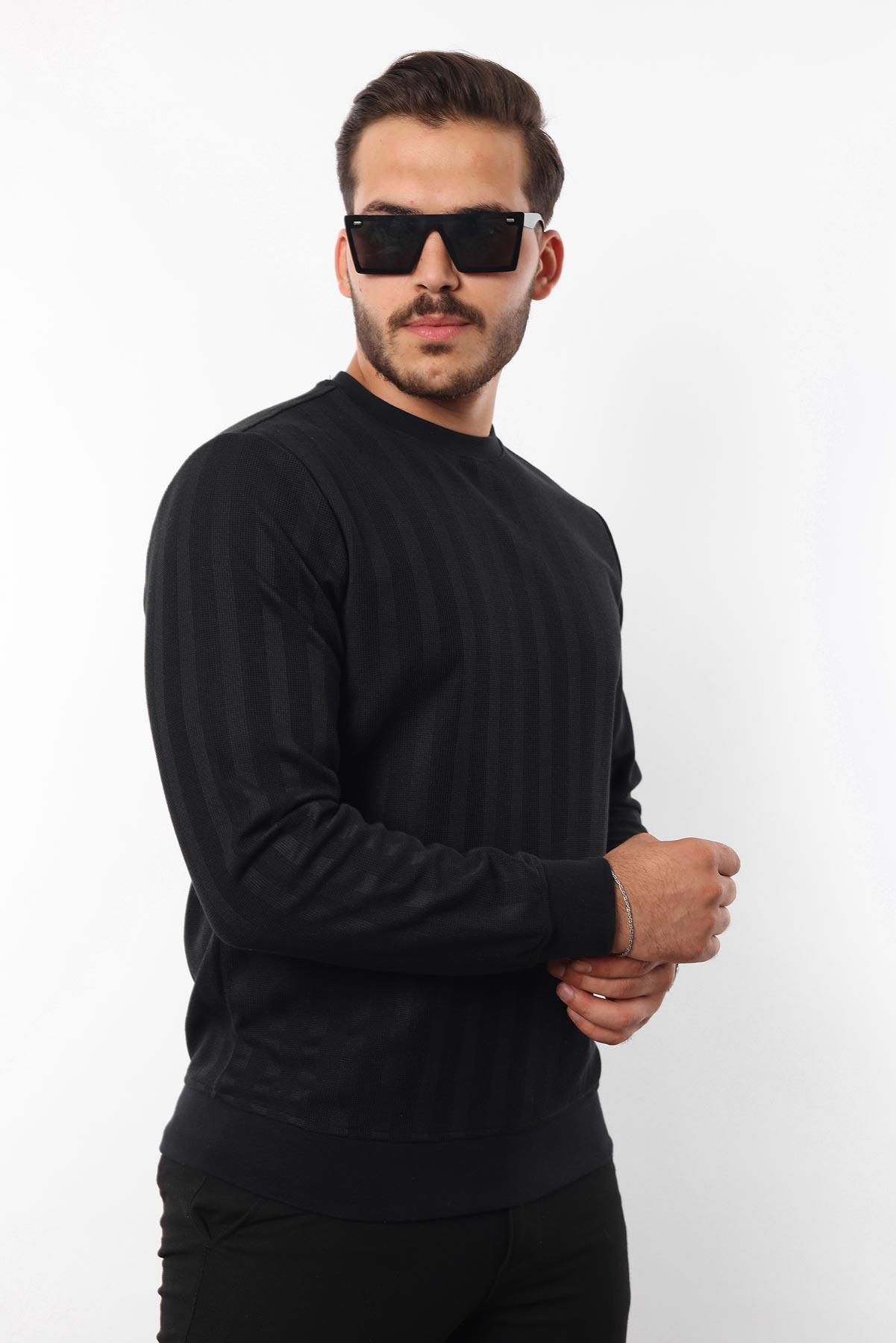 Rugatchi Jakarlı Sweatshirt – %70 Pamuk %30 Viskoz Bisiklet Yaka