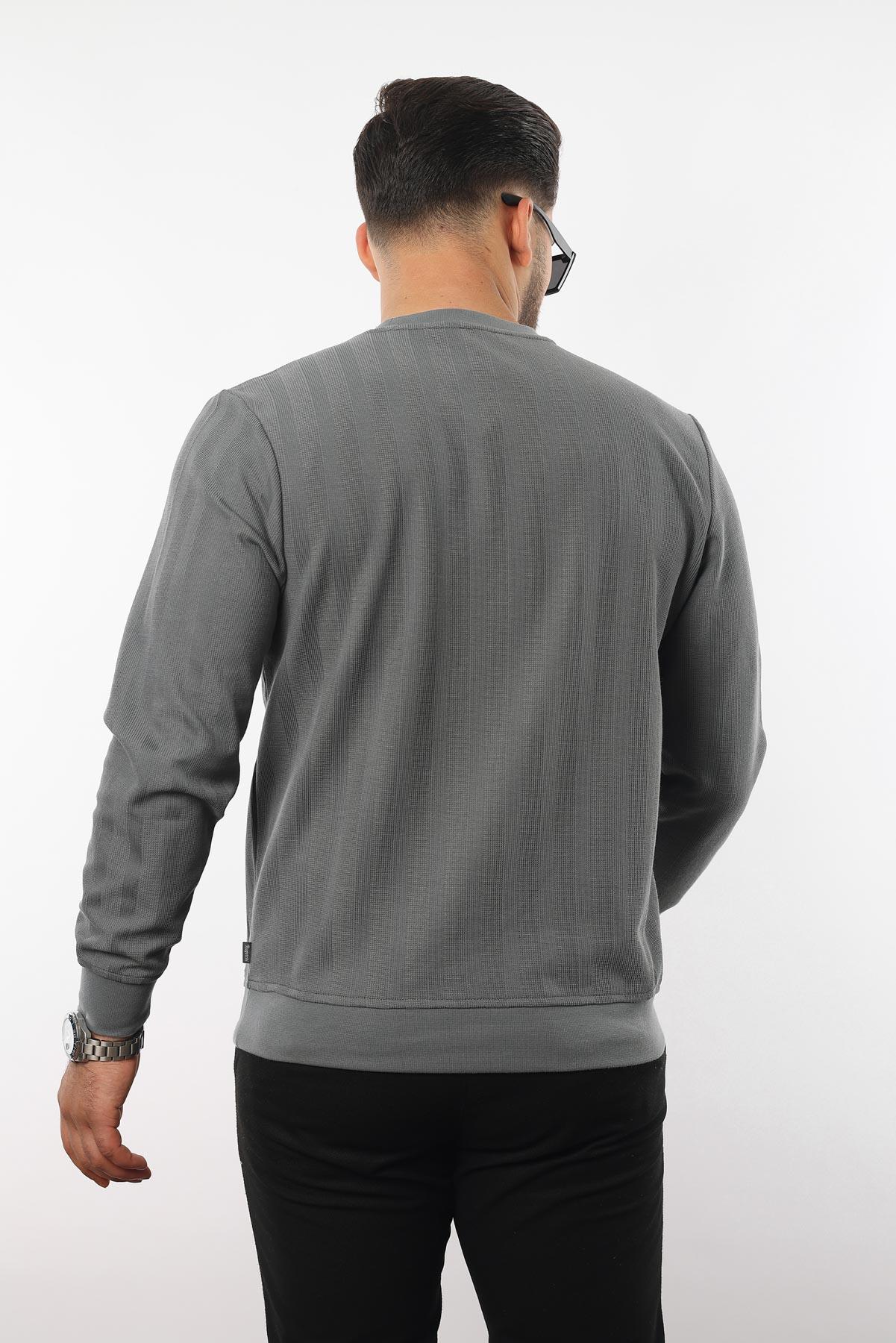 Rugatchi Jakarlı Sweatshirt – %70 Pamuk %30 Viskoz Bisiklet Yaka