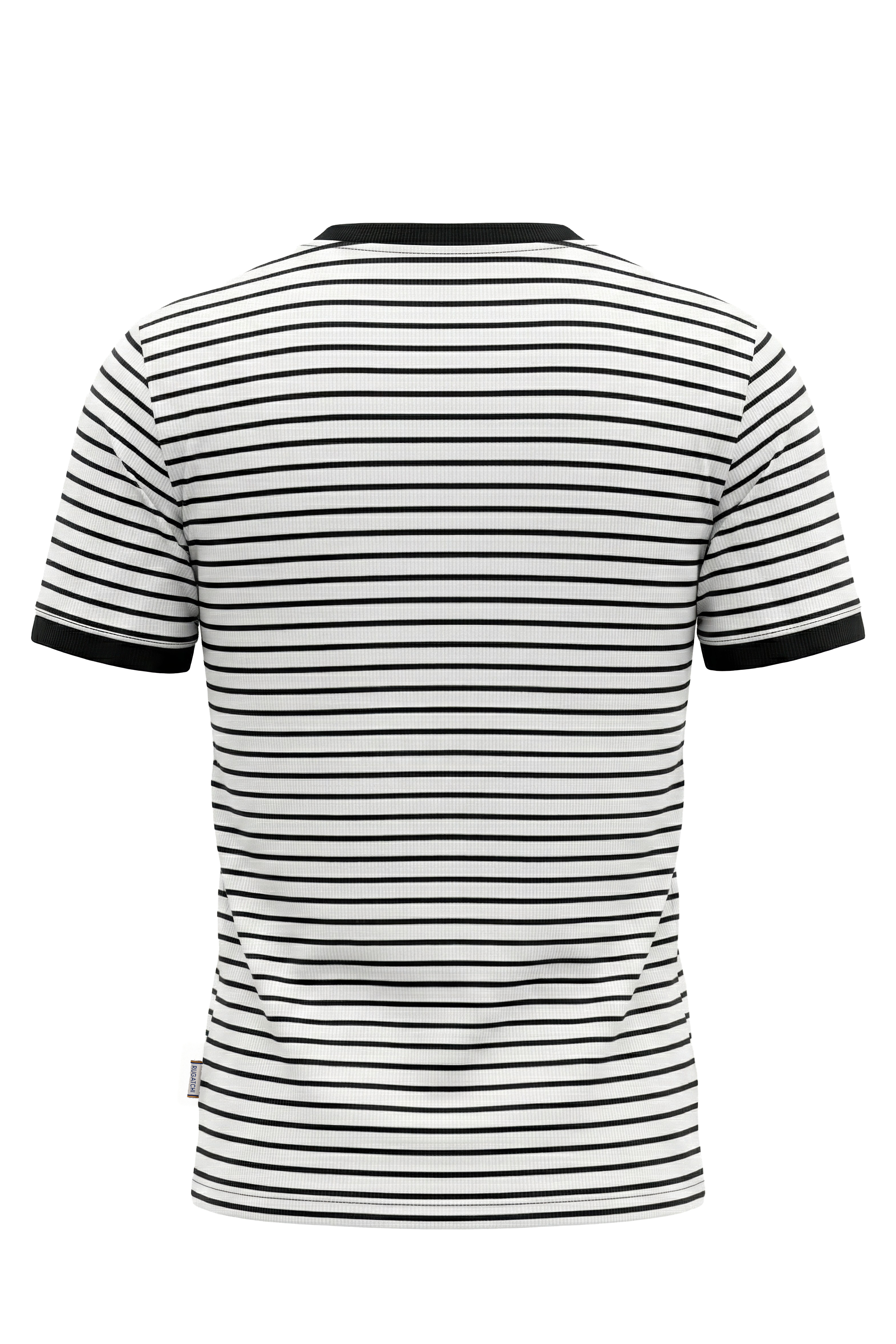 Erkek Waffle Çizgili Dokulu Tişört