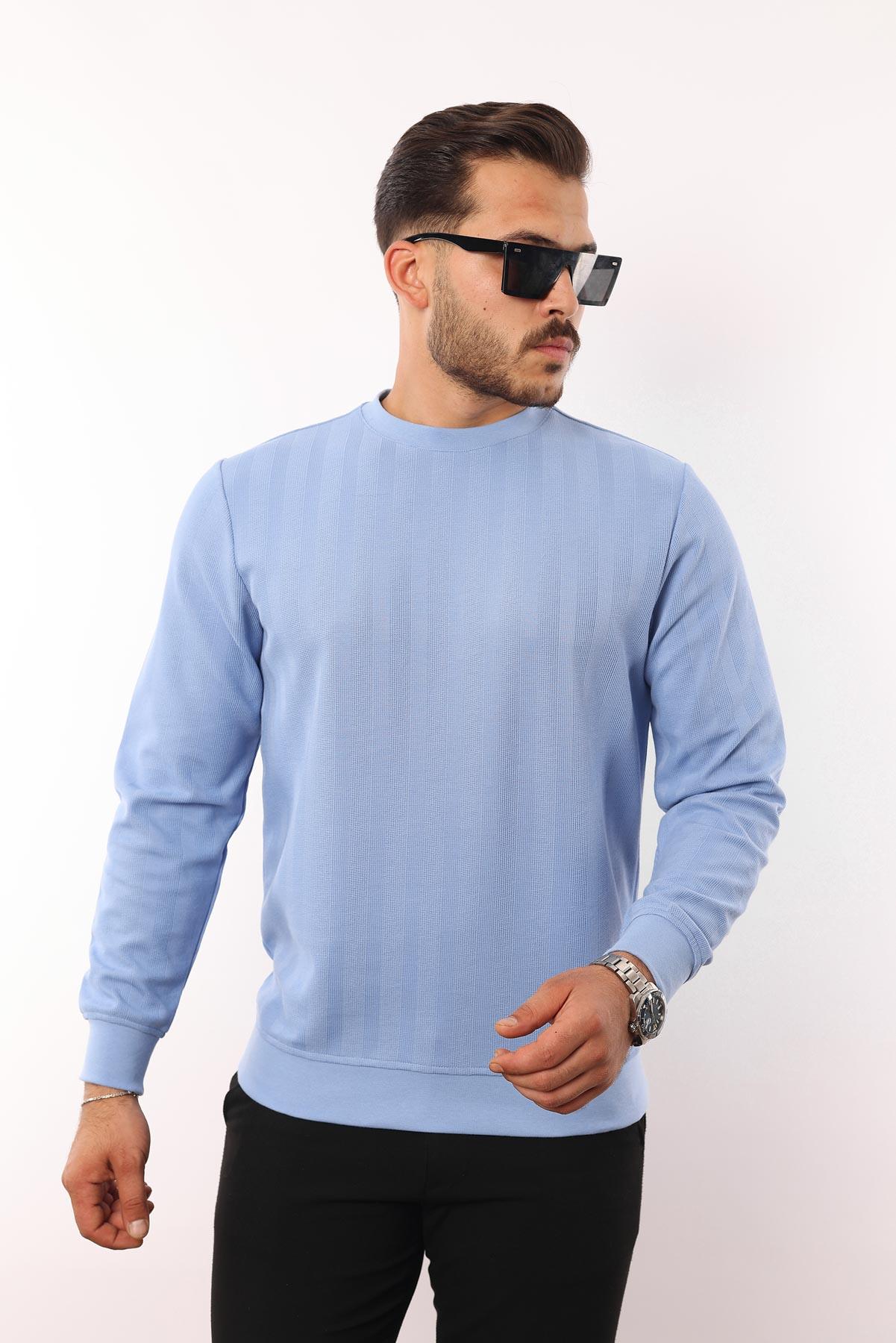 Rugatchi Jakarlı Sweatshirt – %70 Pamuk %30 Viskoz Bisiklet Yaka