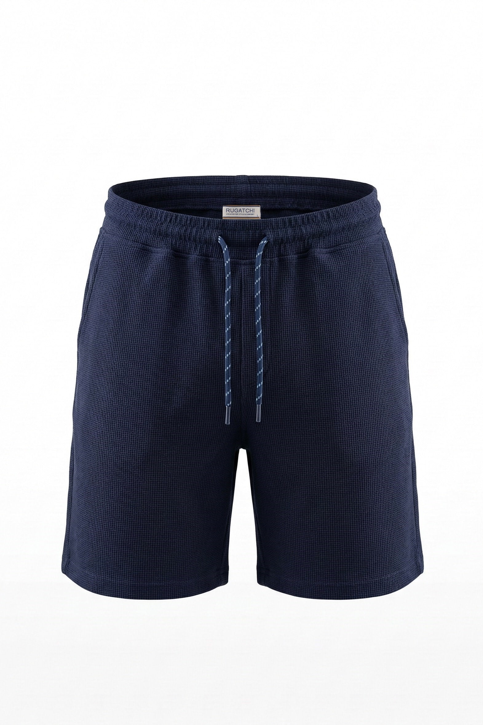 Erkek Waffle Şort Lacivert