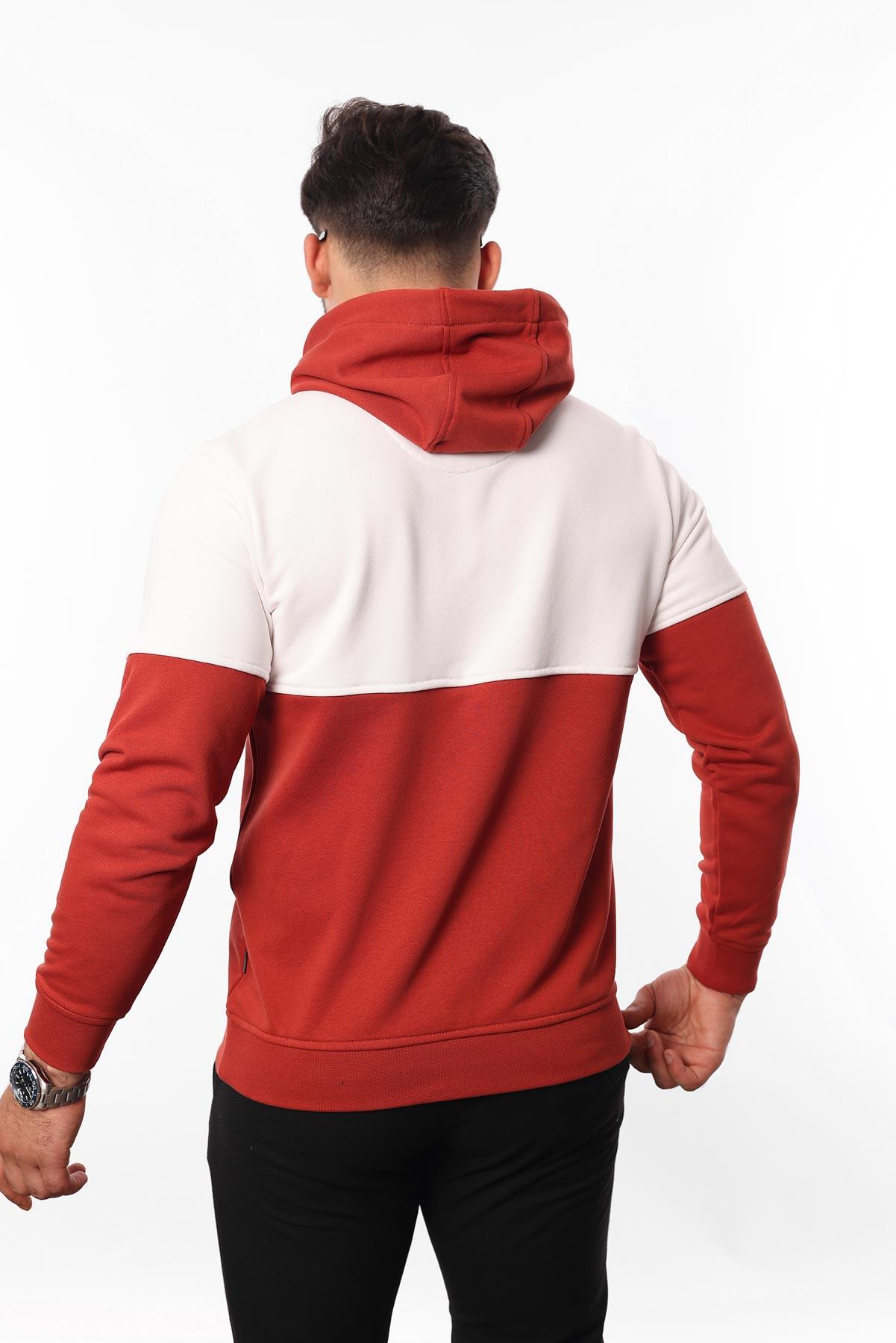 3 İplik Kapüşonlu Kanguru Cepli Sweatshirt – Pamuk Viskon Regular Fit Rugatchi Exclusive
