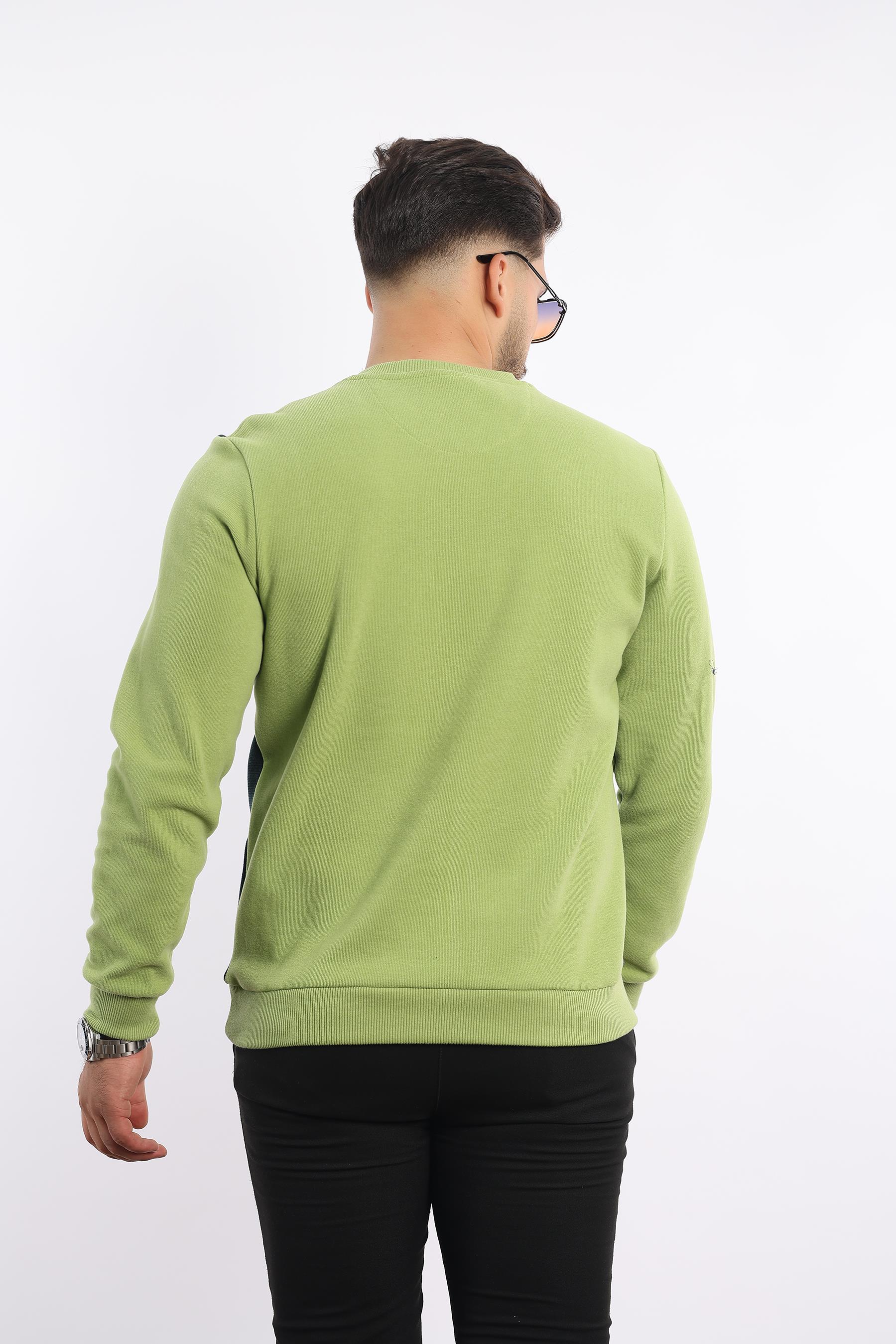 Pamuk Düz Selanik - Bisiklet Yaka Sweatshirt