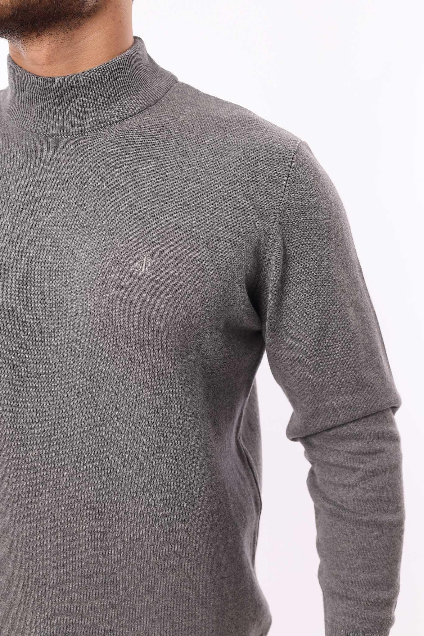 Erkek Yarım Balıkçı Yaka Triko Kazak — %100 Pamuk