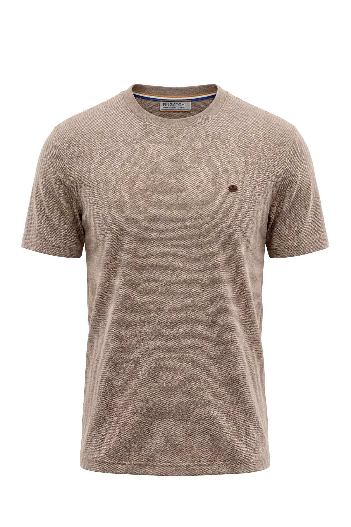 Erkek Jakar Dokulu Bisiklet Yaka Tişört