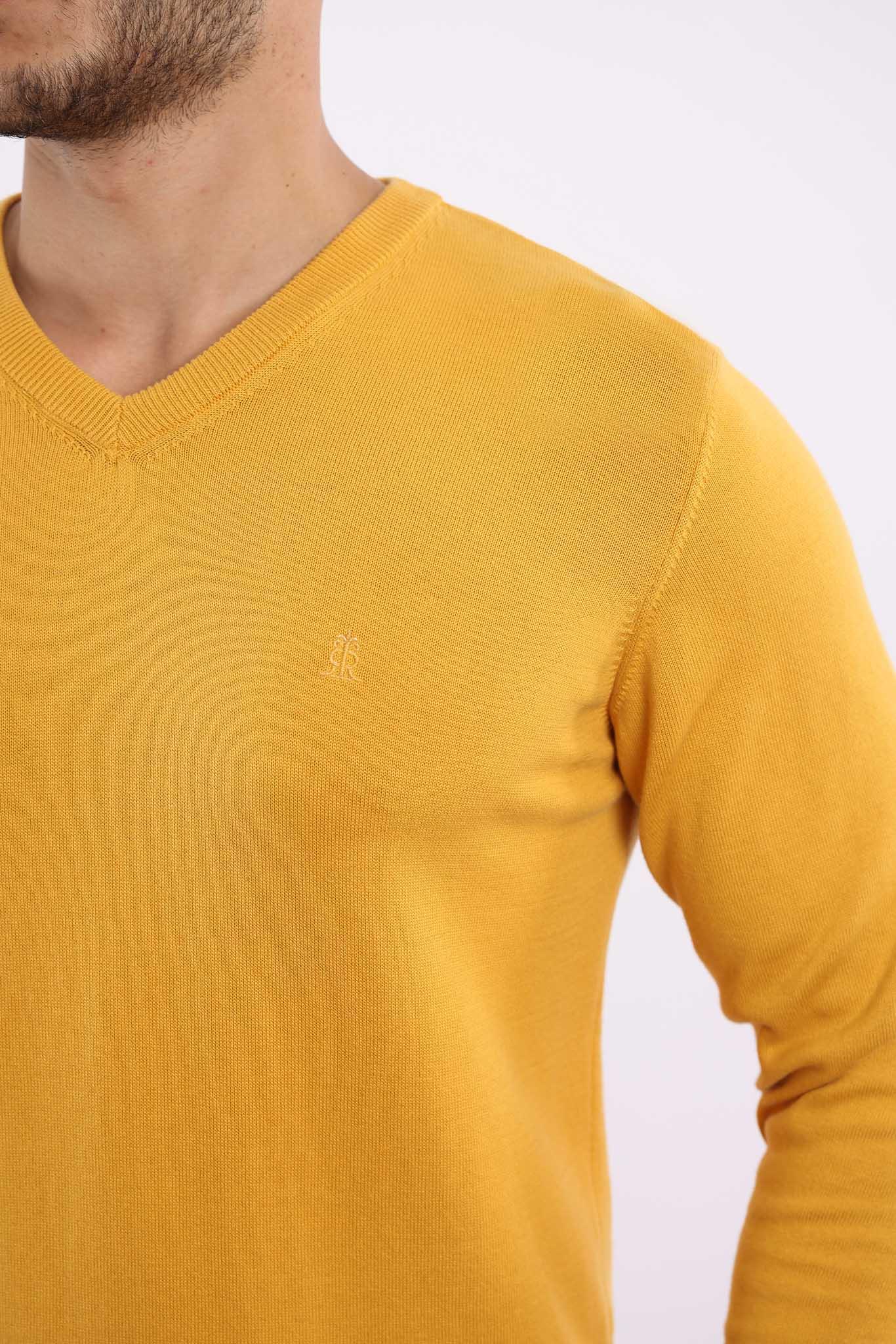 Premium Erkek V Yaka Triko — %100 Pamuk, Nefes Alan Konforlu Kazak