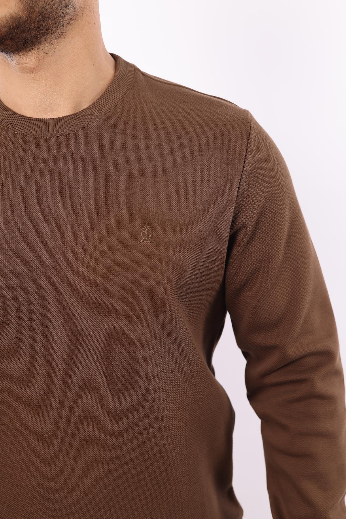 Rugatchi Şardonlu Pike Sweatshirt – %70 Pamuk %30 Viskoz Bisiklet Yaka