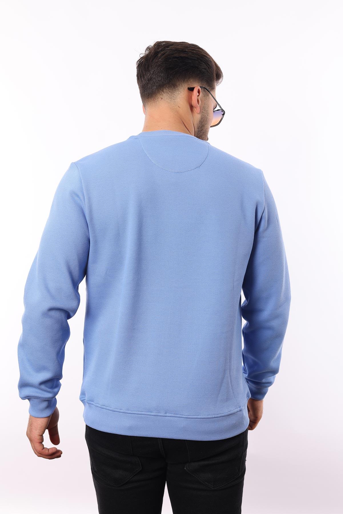 Rugatchi Şardonlu Pike Sweatshirt – %70 Pamuk %30 Viskoz Bisiklet Yaka