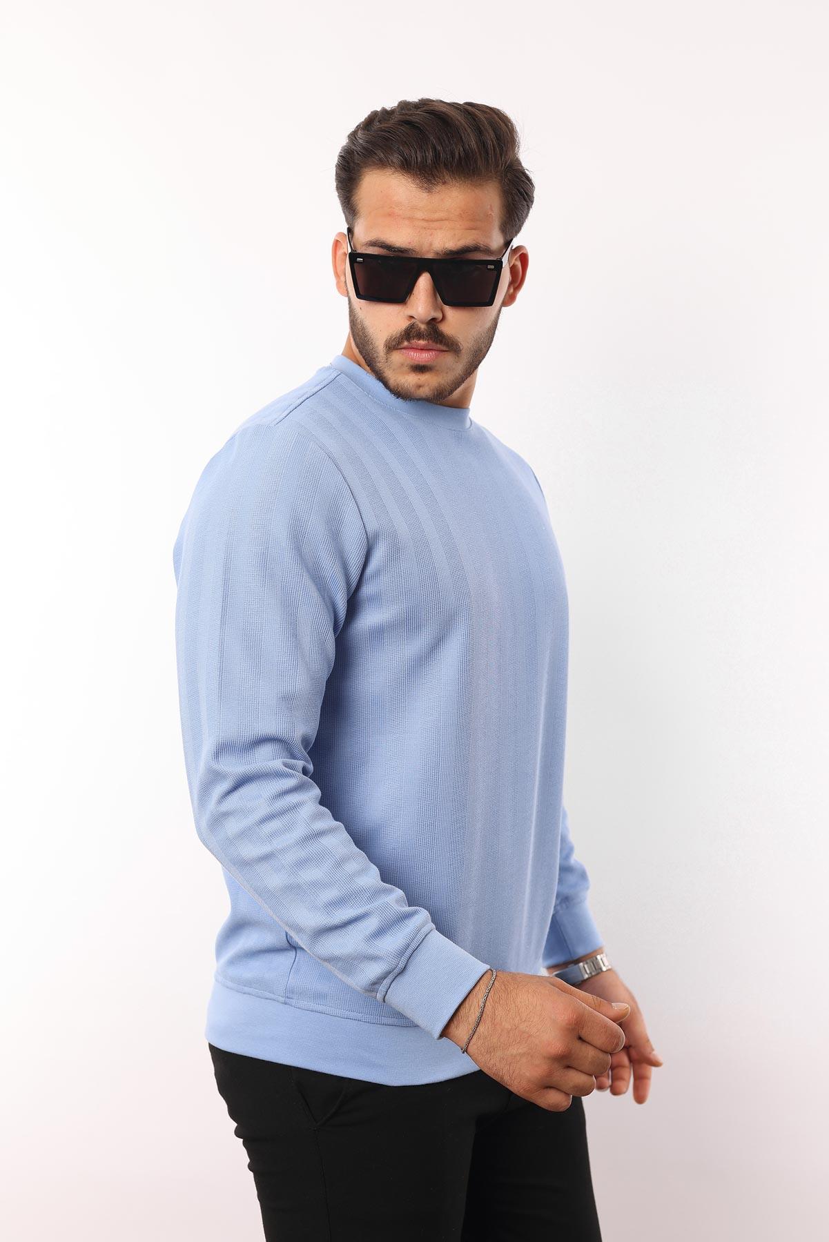 Rugatchi Jakarlı Sweatshirt – %70 Pamuk %30 Viskoz Bisiklet Yaka