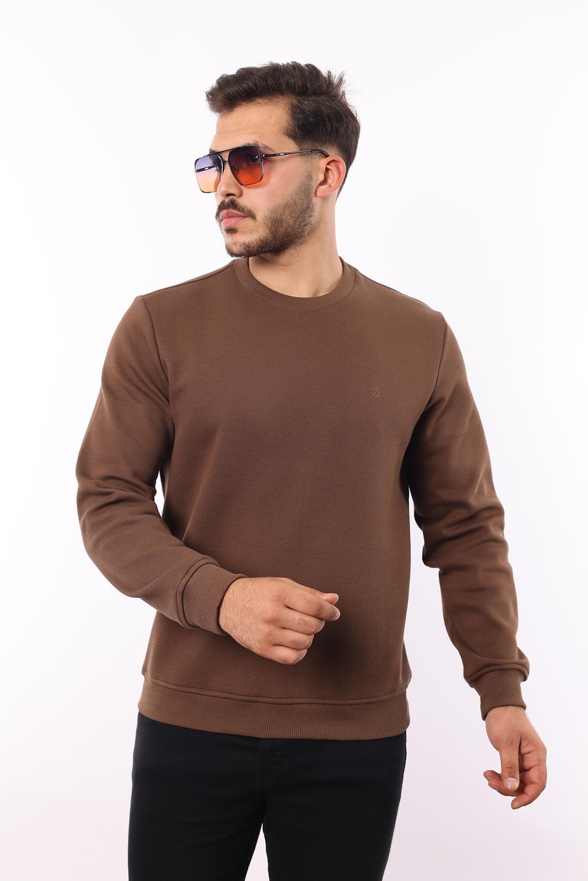 Rugatchi Şardonlu Pike Sweatshirt – %70 Pamuk %30 Viskoz Bisiklet Yaka