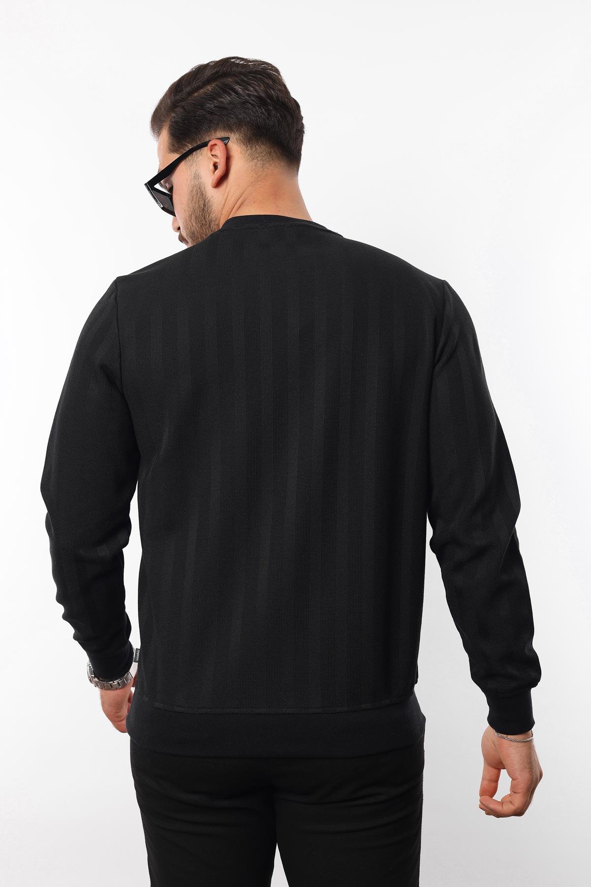 Rugatchi Jakarlı Sweatshirt – %70 Pamuk %30 Viskoz Bisiklet Yaka