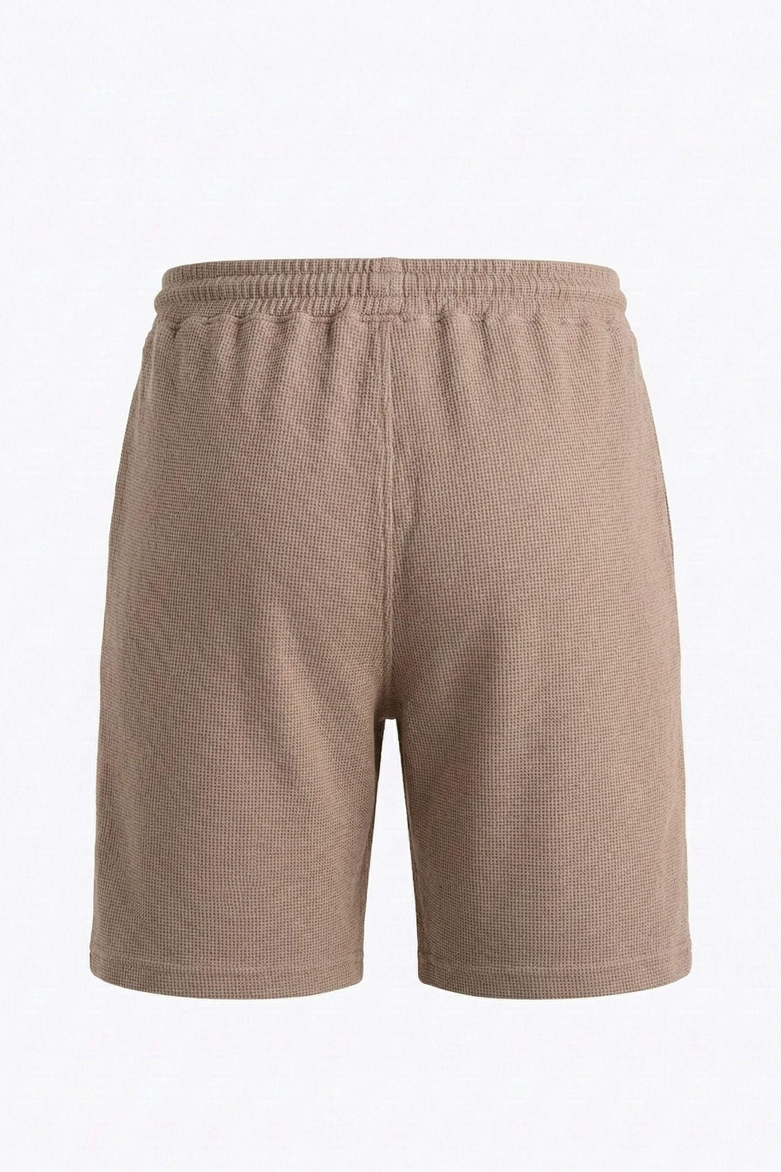 Erkek Waffle Şort Vizon