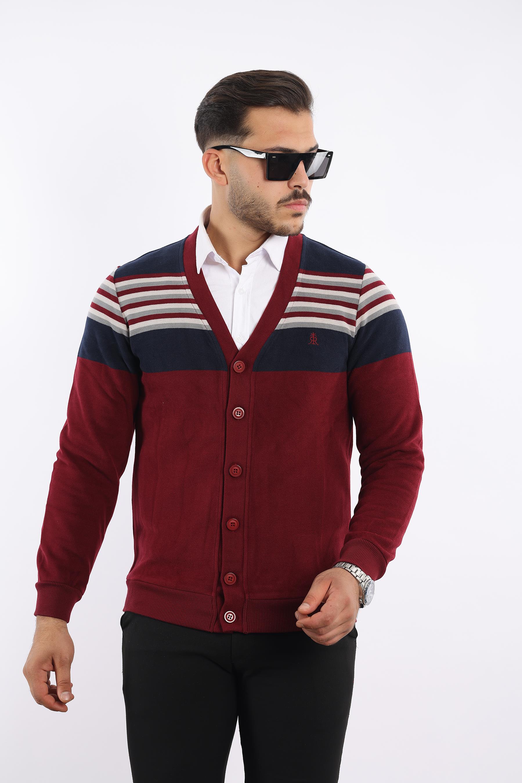 Triko Selanik Dokuma Düğmeli Hırka