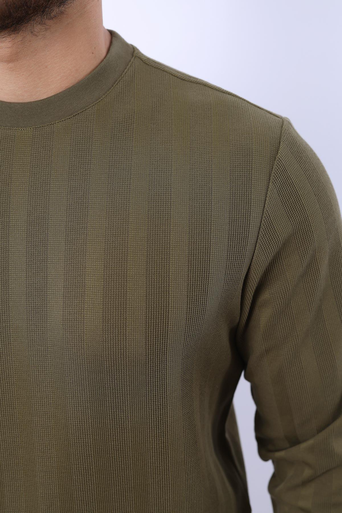 Rugatchi Jakarlı Sweatshirt – %70 Pamuk %30 Viskoz Bisiklet Yaka