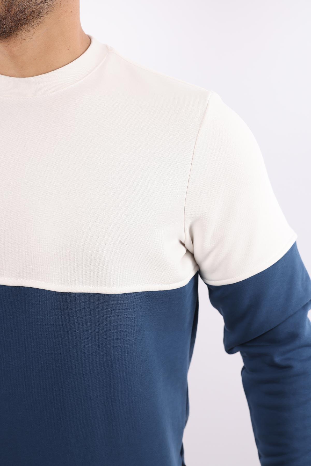 3 İplik Bisiklet Yaka Sweatshirt – Pamuk Viskon Regular Fit Rugatchi Exclusive