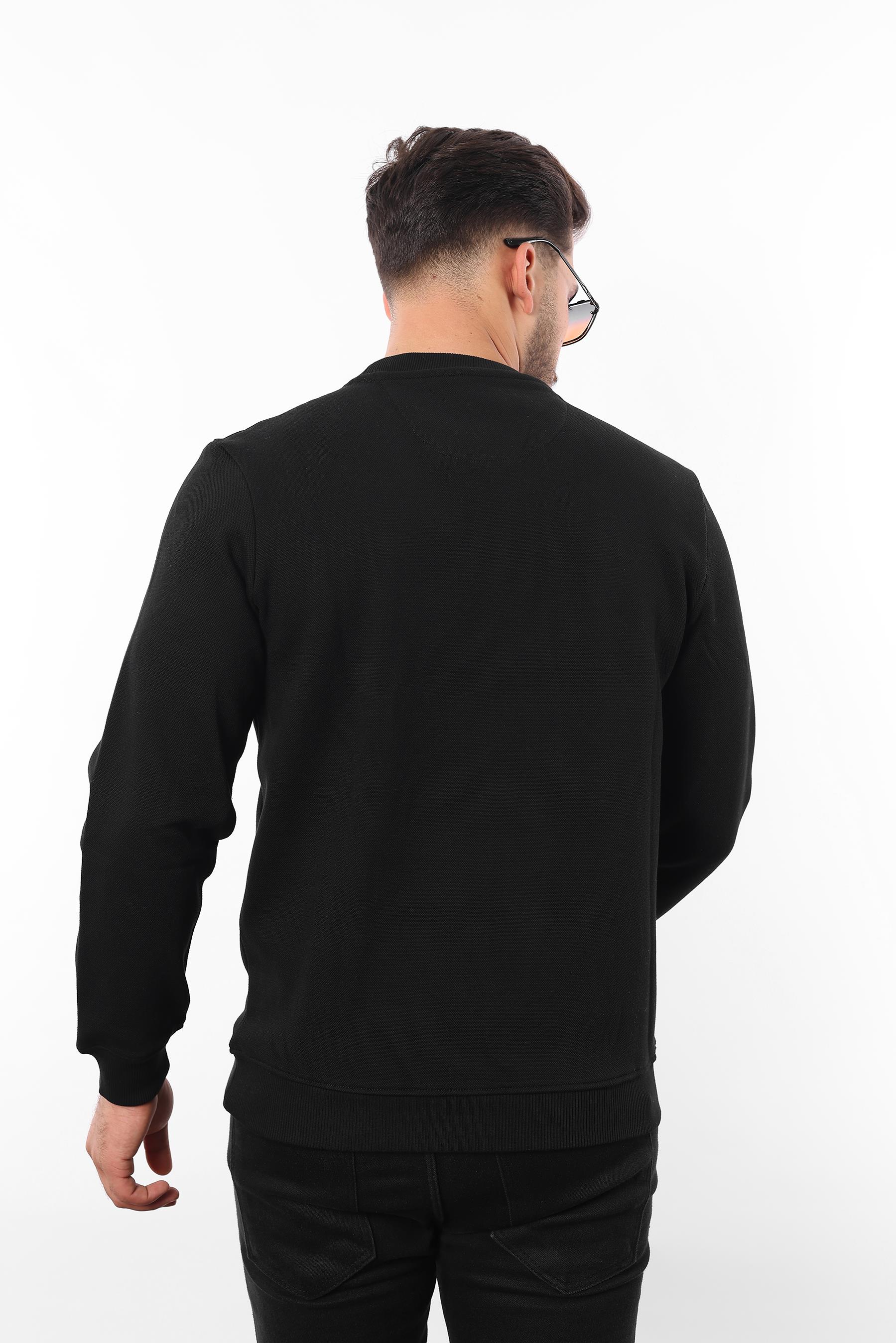 Rugatchi Şardonlu Pike Sweatshirt – %70 Pamuk %30 Viskoz Bisiklet Yaka