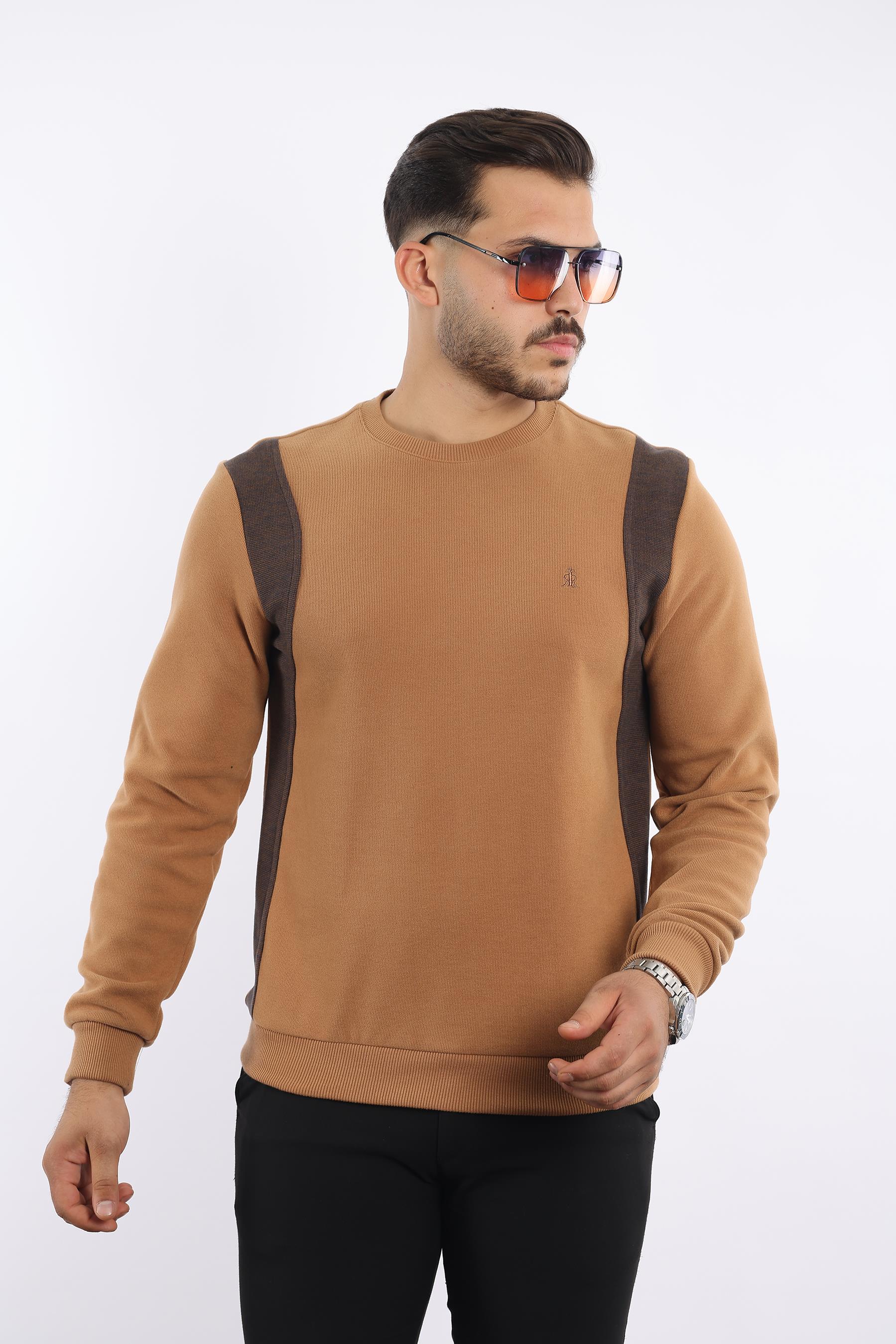 Pamuk Düz Selanik - Bisiklet Yaka Sweatshirt