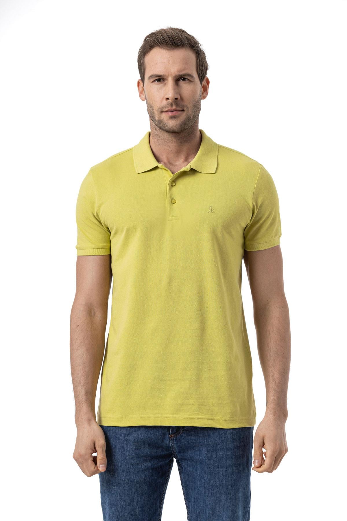 %100 Pamuklu Polo Yaka Tişört Premium PureFit