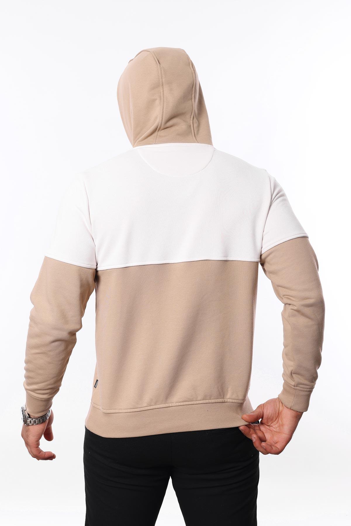 3 İplik Kapüşonlu Kanguru Cepli Sweatshirt – Pamuk Viskon Regular Fit Rugatchi Exclusive