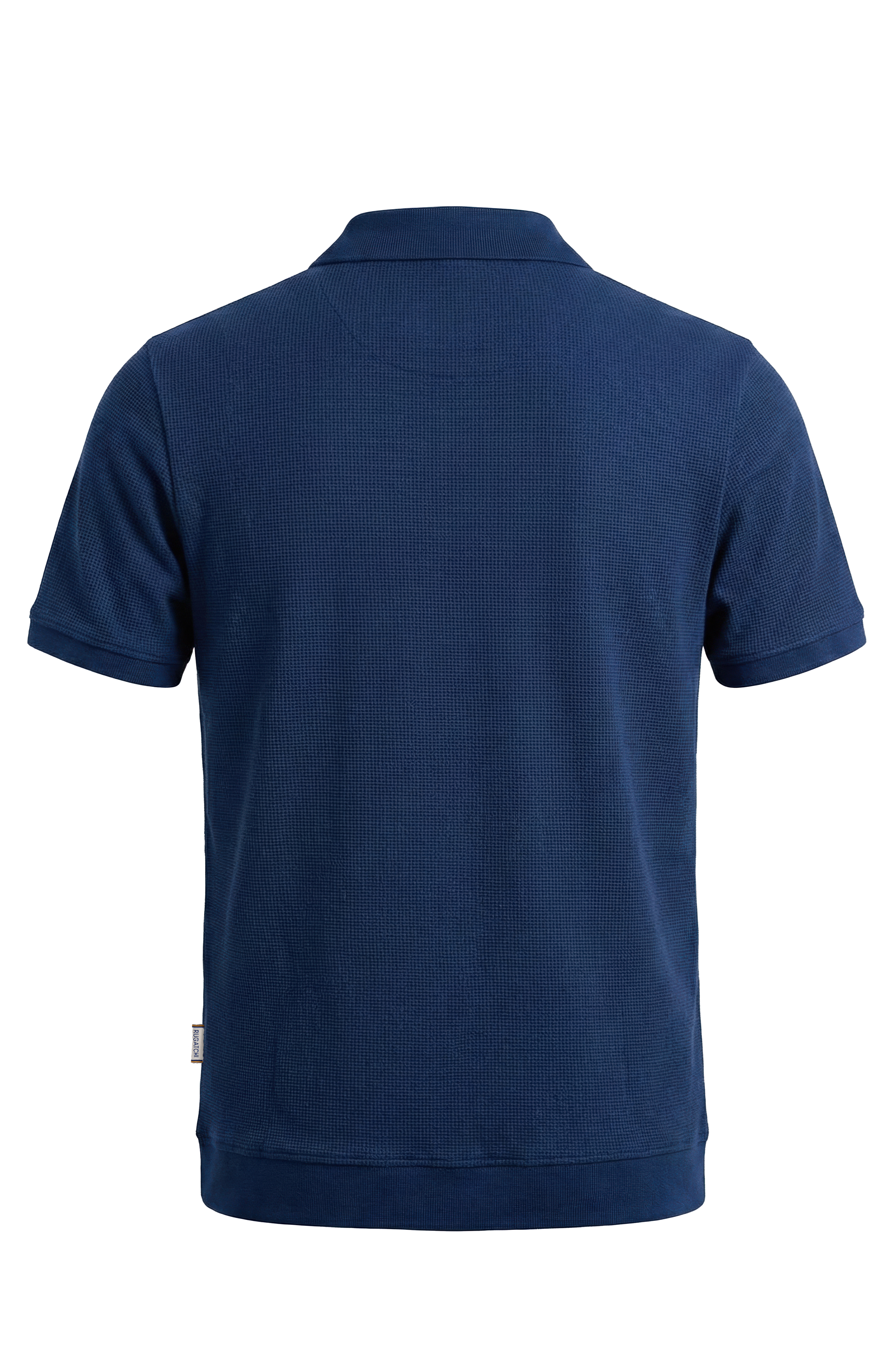 Erkek Waffle Dokulu Esnek Polo Tişört