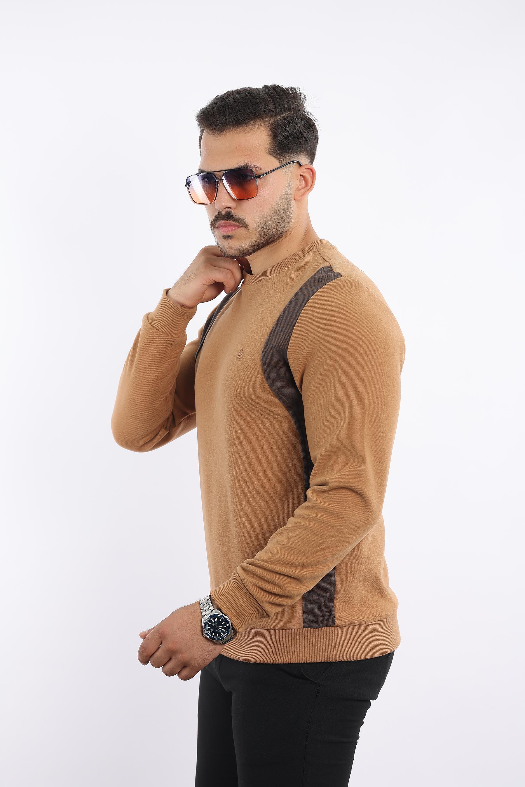 Pamuk Düz Selanik - Bisiklet Yaka Sweatshirt