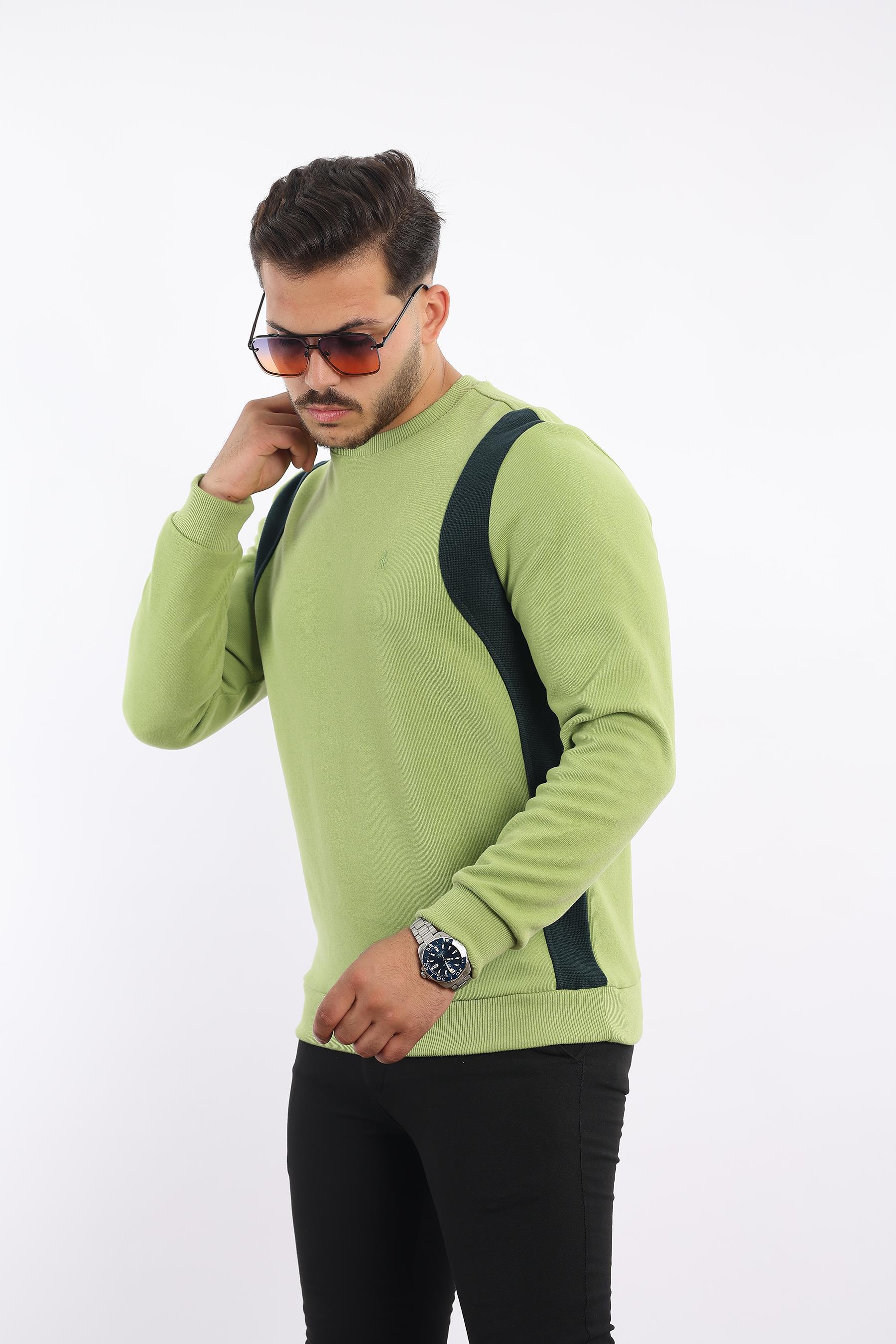 Pamuk Düz Selanik - Bisiklet Yaka Sweatshirt