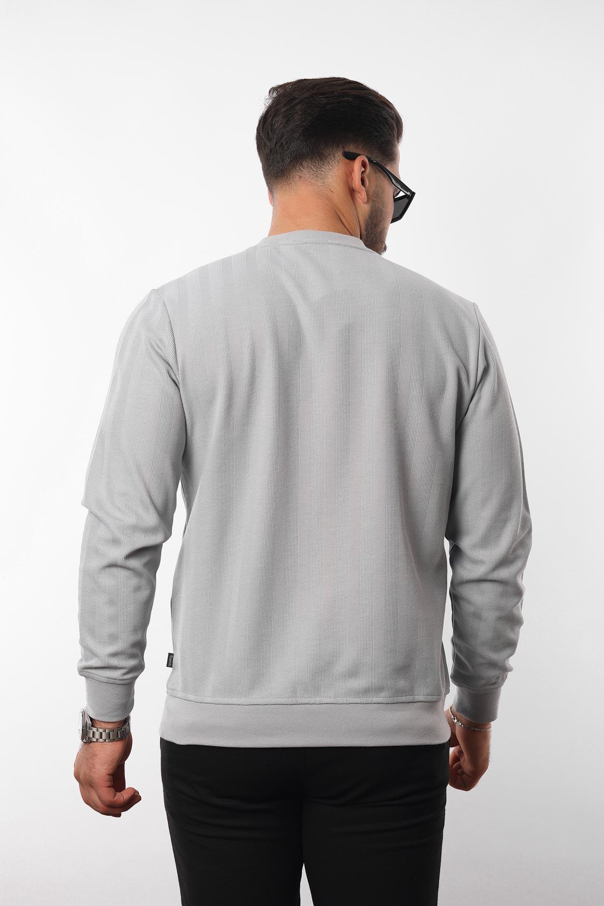 Rugatchi Jakarlı Sweatshirt – %70 Pamuk %30 Viskoz Bisiklet Yaka