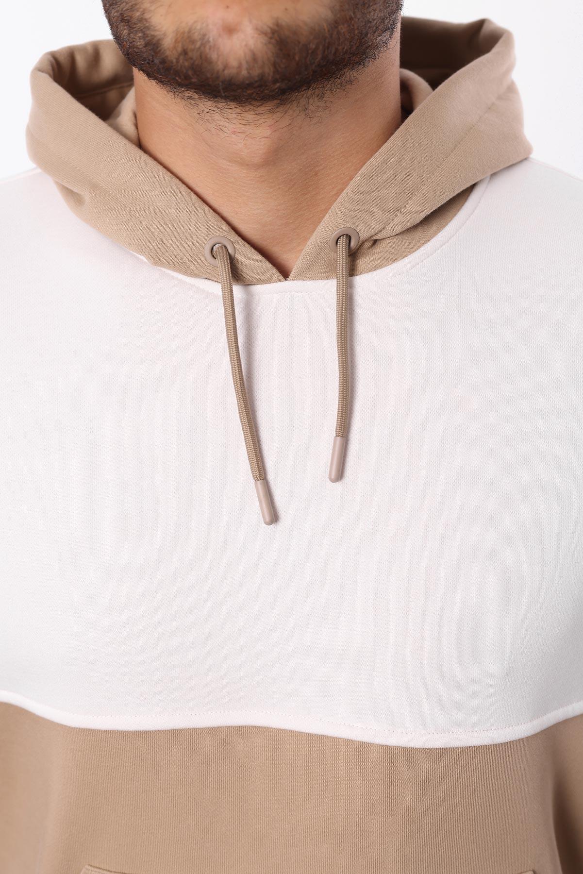 3 İplik Kapüşonlu Kanguru Cepli Sweatshirt – Pamuk Viskon Regular Fit Rugatchi Exclusive