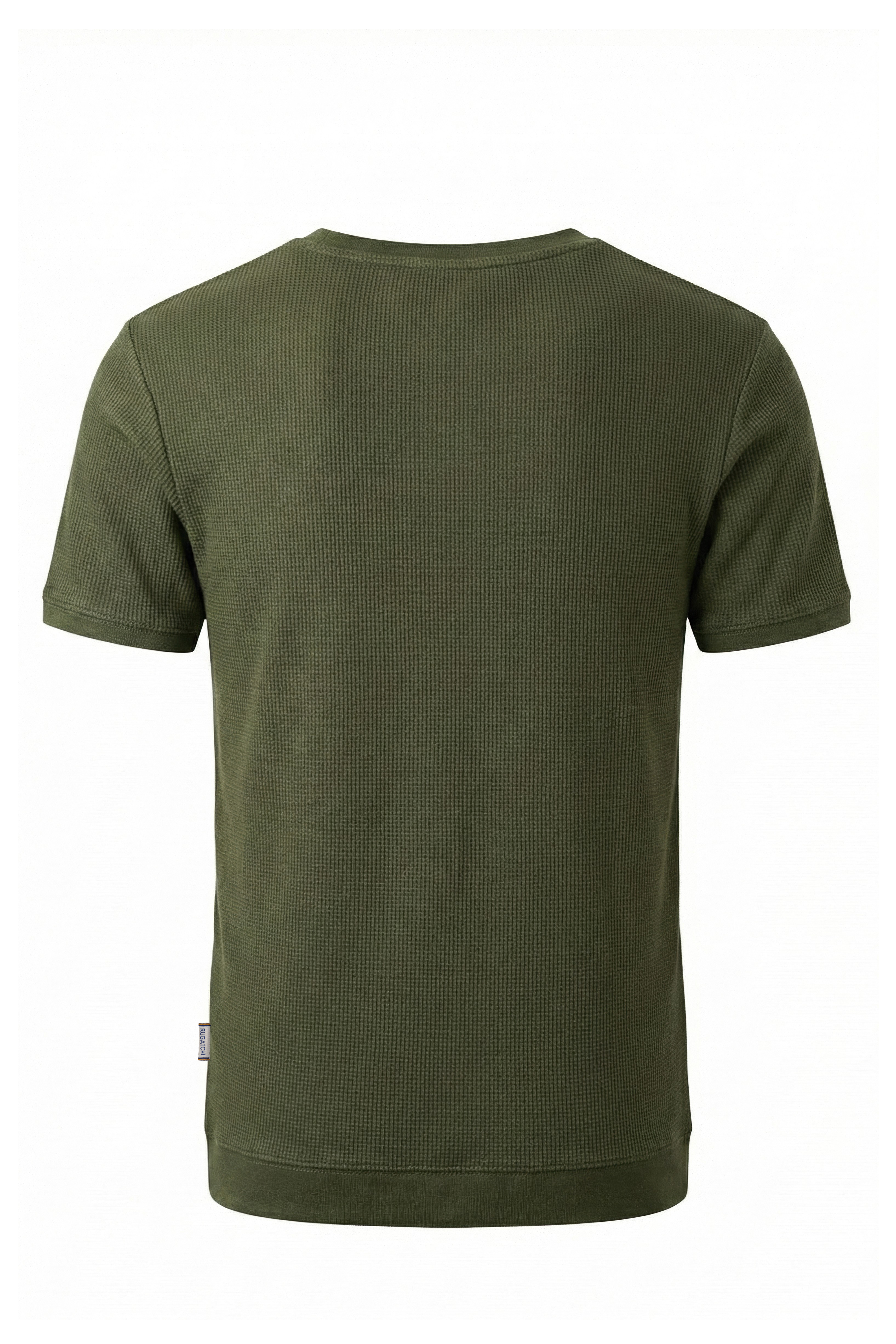 Erkek Waffle Dokulu Bisiklet Yaka Tişört