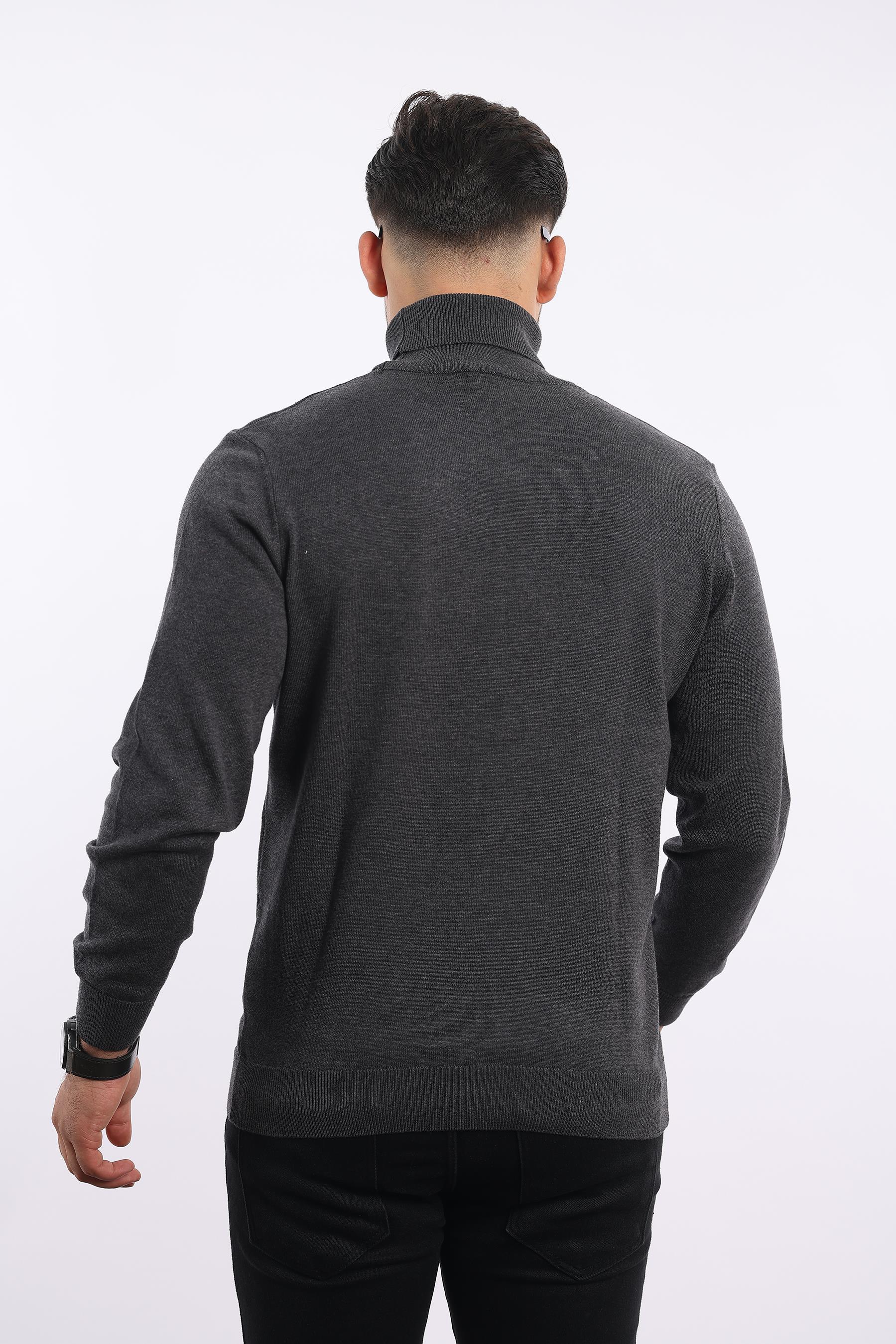 Erkek Balıkçı Yaka Triko Kazak — %100 Pamuk, Klasik