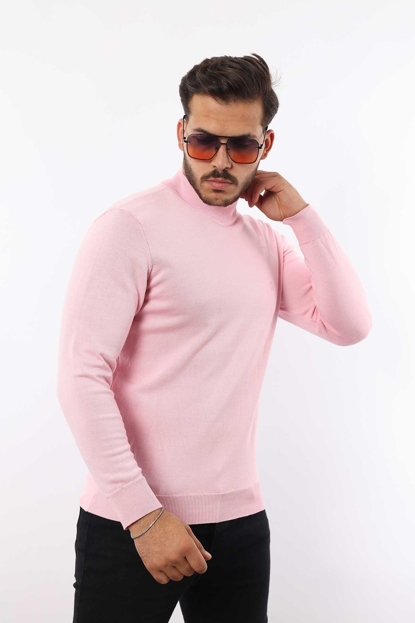 Erkek Yarım Balıkçı Yaka Triko Kazak — %100 Pamuk