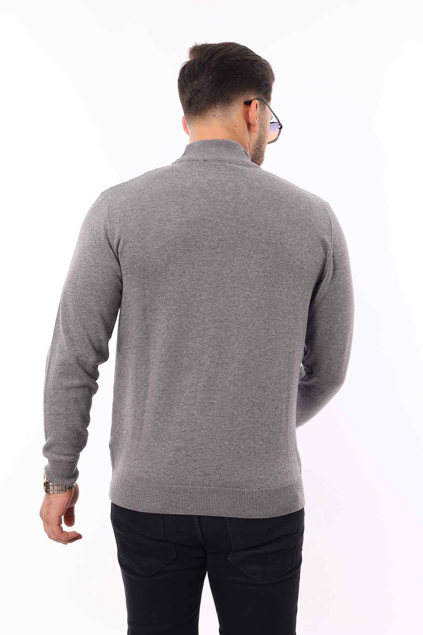 Erkek Yarım Balıkçı Yaka Triko Kazak — %100 Pamuk