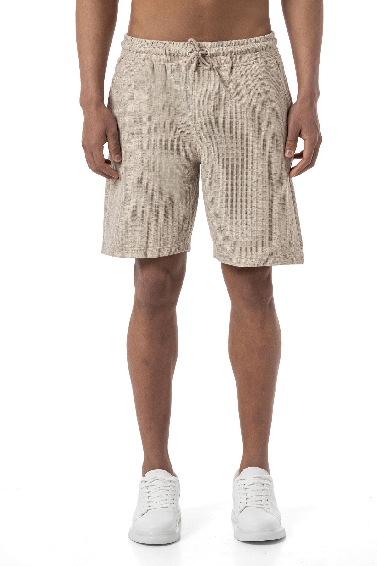 Büyük Beden Waffle Şort