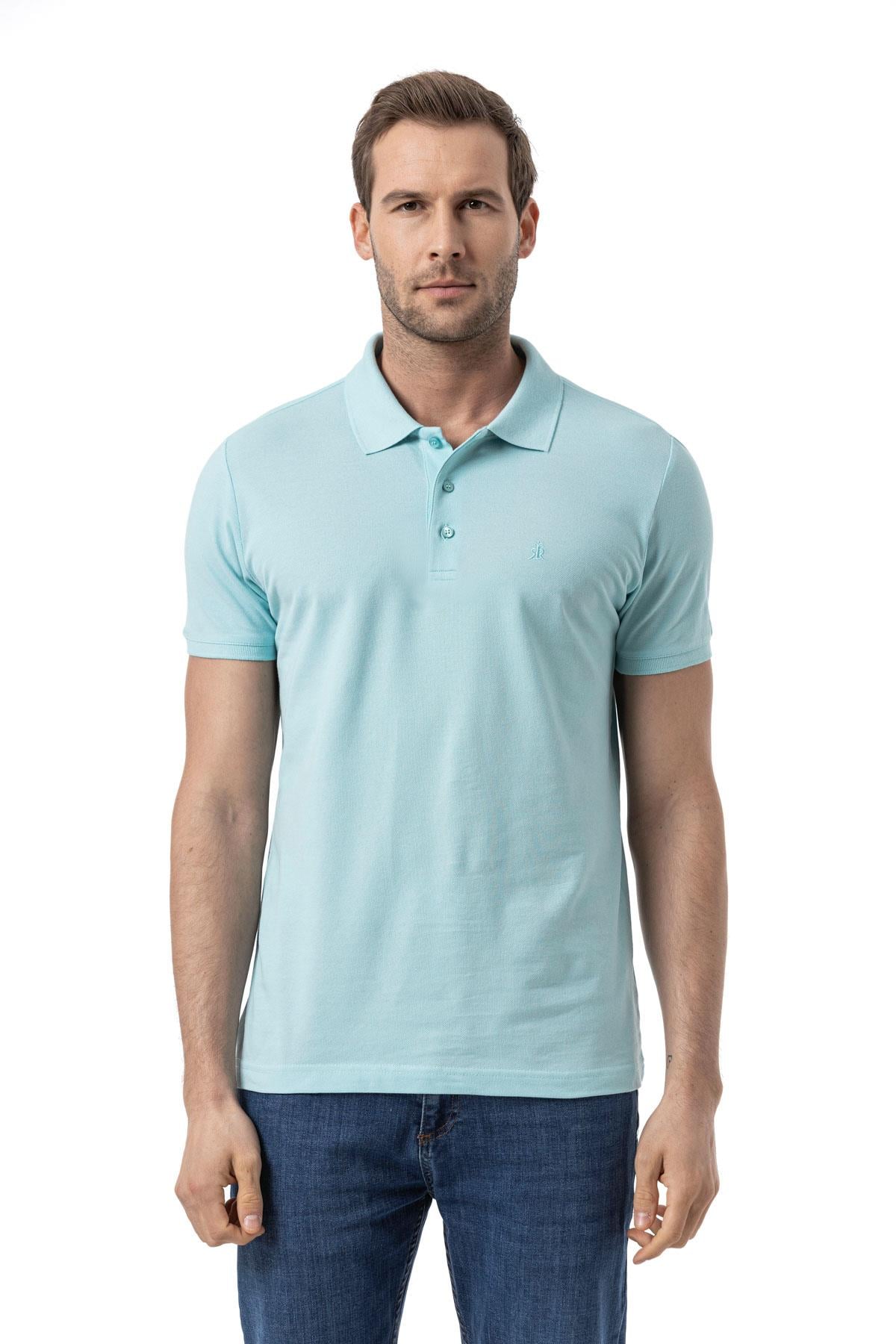 %100 Pamuklu Polo Yaka Tişört Premium PureFit