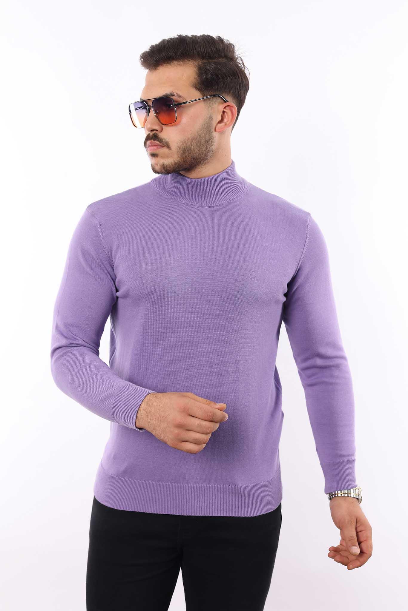 Erkek Yarım Balıkçı Yaka Triko Kazak — %100 Pamuk