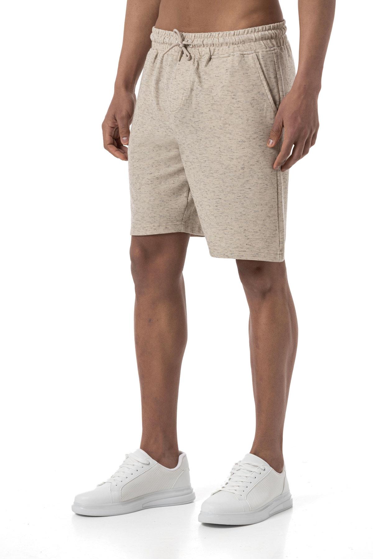 Büyük Beden Waffle Şort