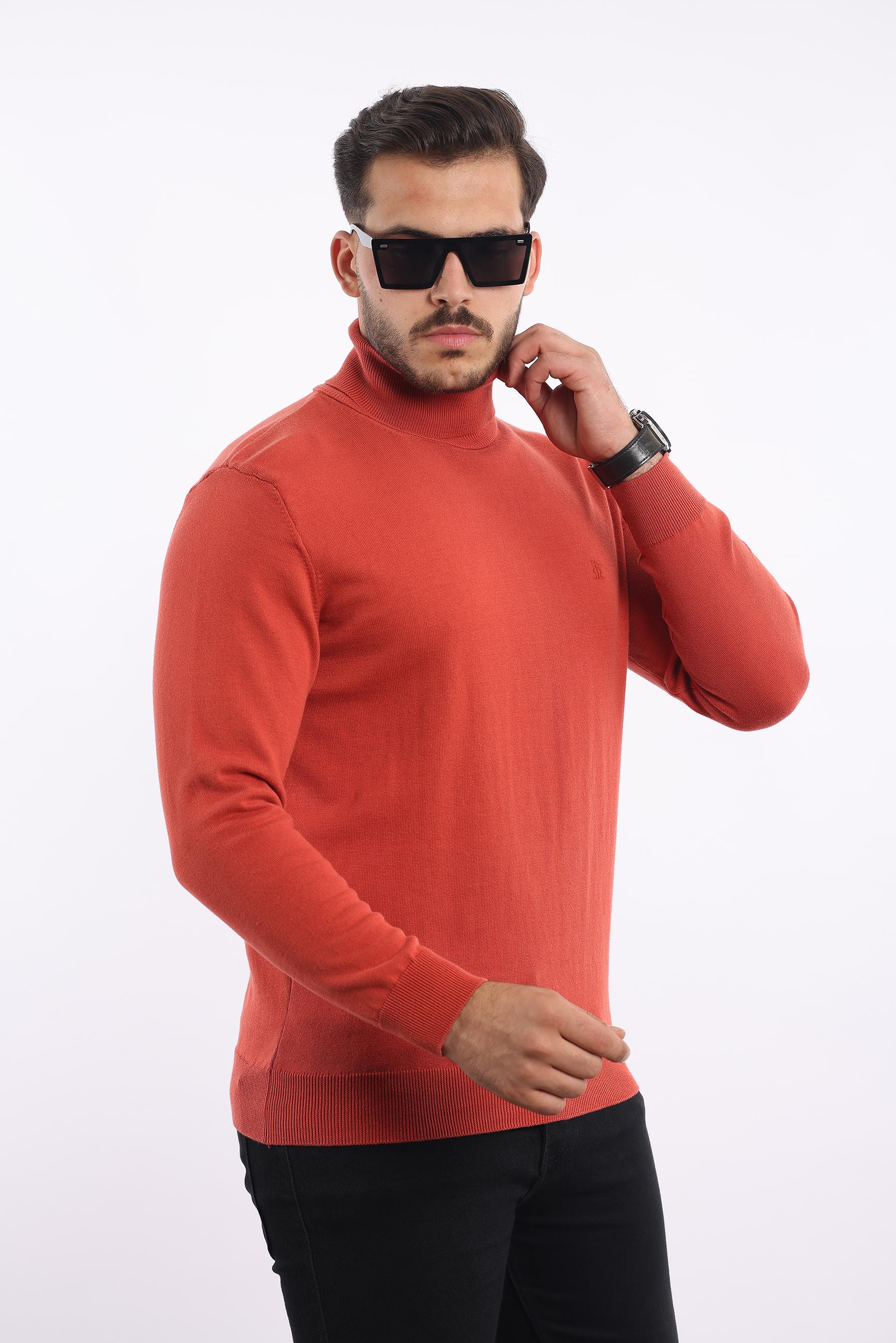 Erkek Balıkçı Yaka Triko Kazak — %100 Pamuk, Klasik