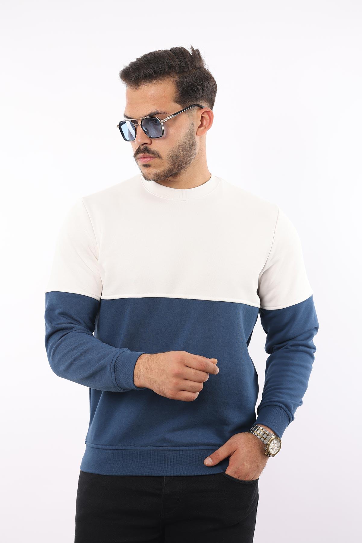 3 İplik Bisiklet Yaka Sweatshirt – Pamuk Viskon Regular Fit Rugatchi Exclusive
