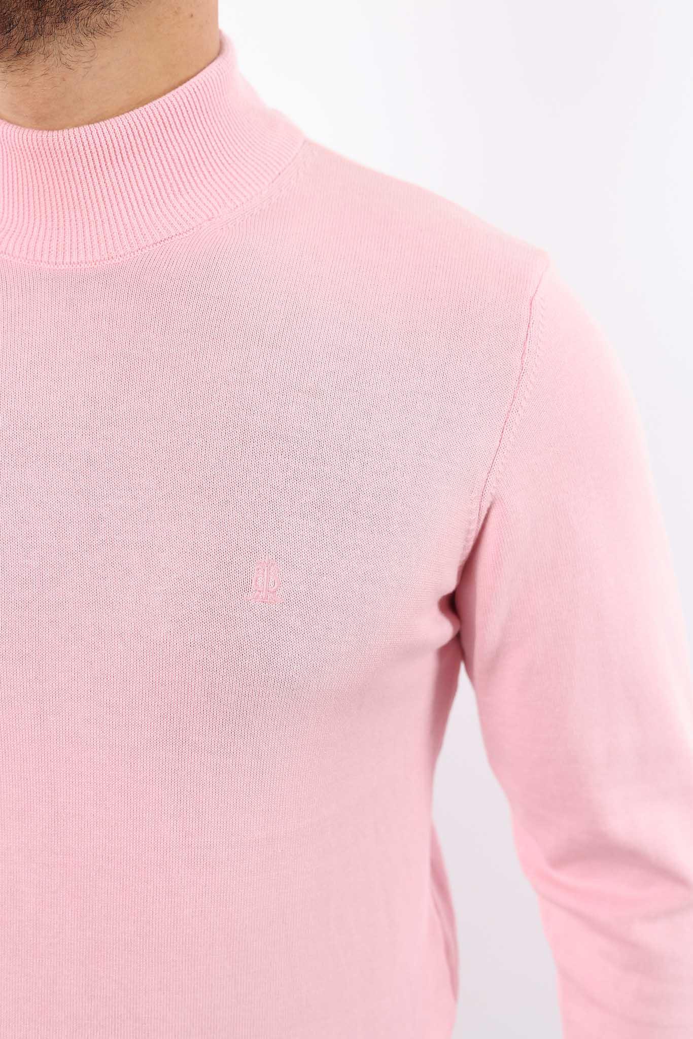 Erkek Yarım Balıkçı Yaka Triko Kazak — %100 Pamuk