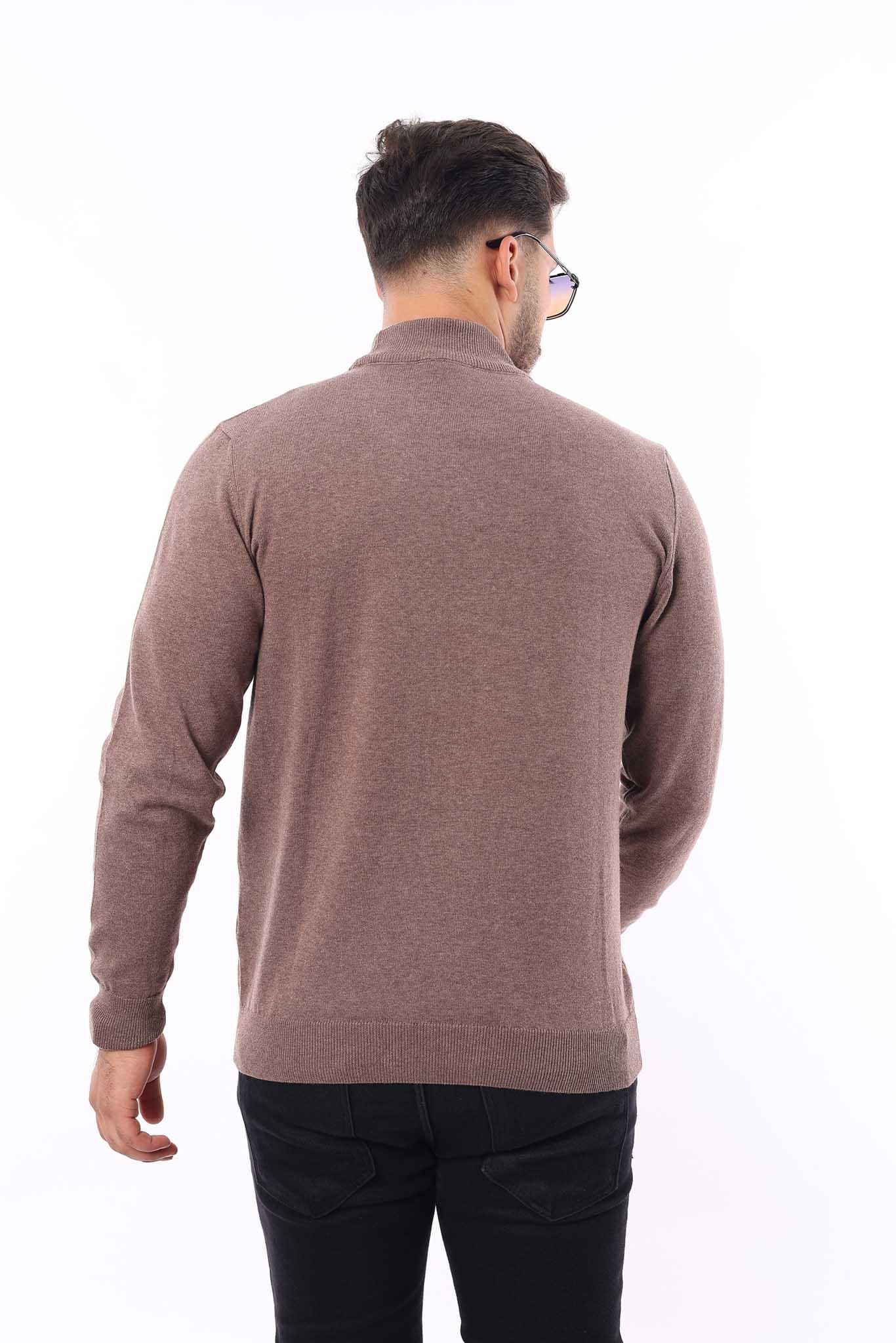 Erkek Yarım Balıkçı Yaka Triko Kazak — %100 Pamuk