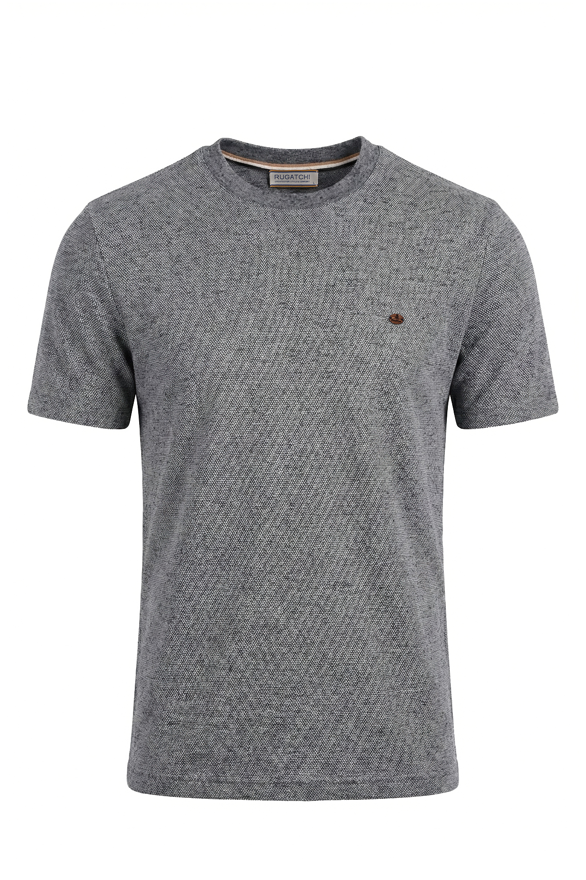 Erkek Jakar Dokulu Bisiklet Yaka Tişört