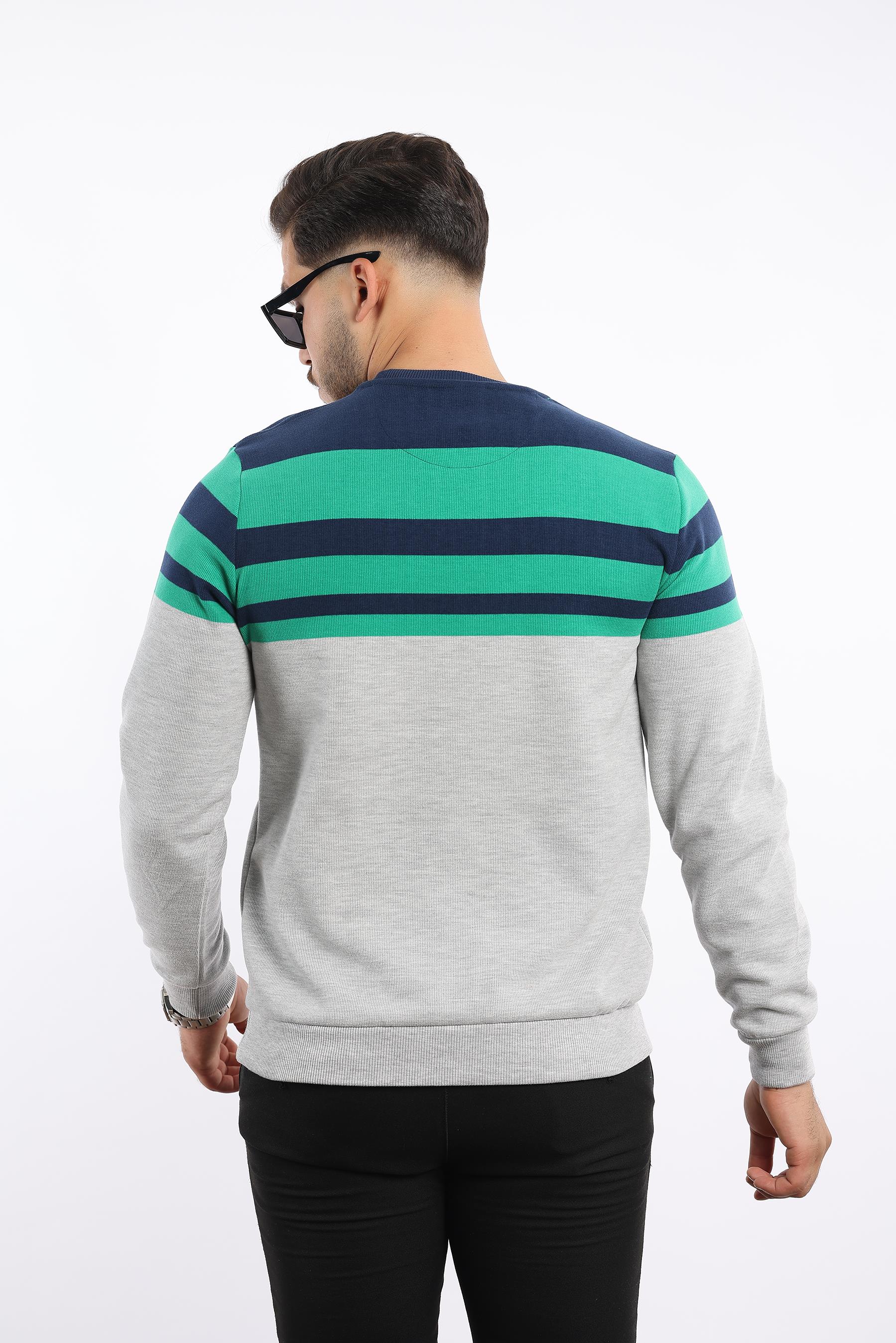Rugatchi Panolu Selanik Sweatshirt – %100 Pamuk Bisiklet Yaka