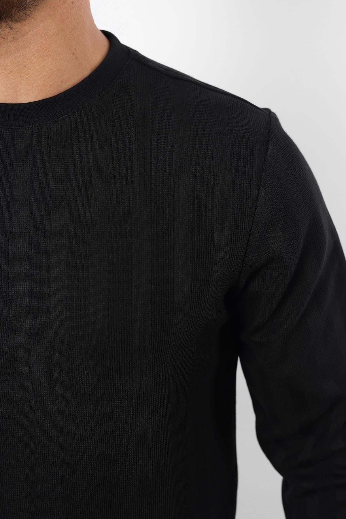 Rugatchi Jakarlı Sweatshirt – %70 Pamuk %30 Viskoz Bisiklet Yaka