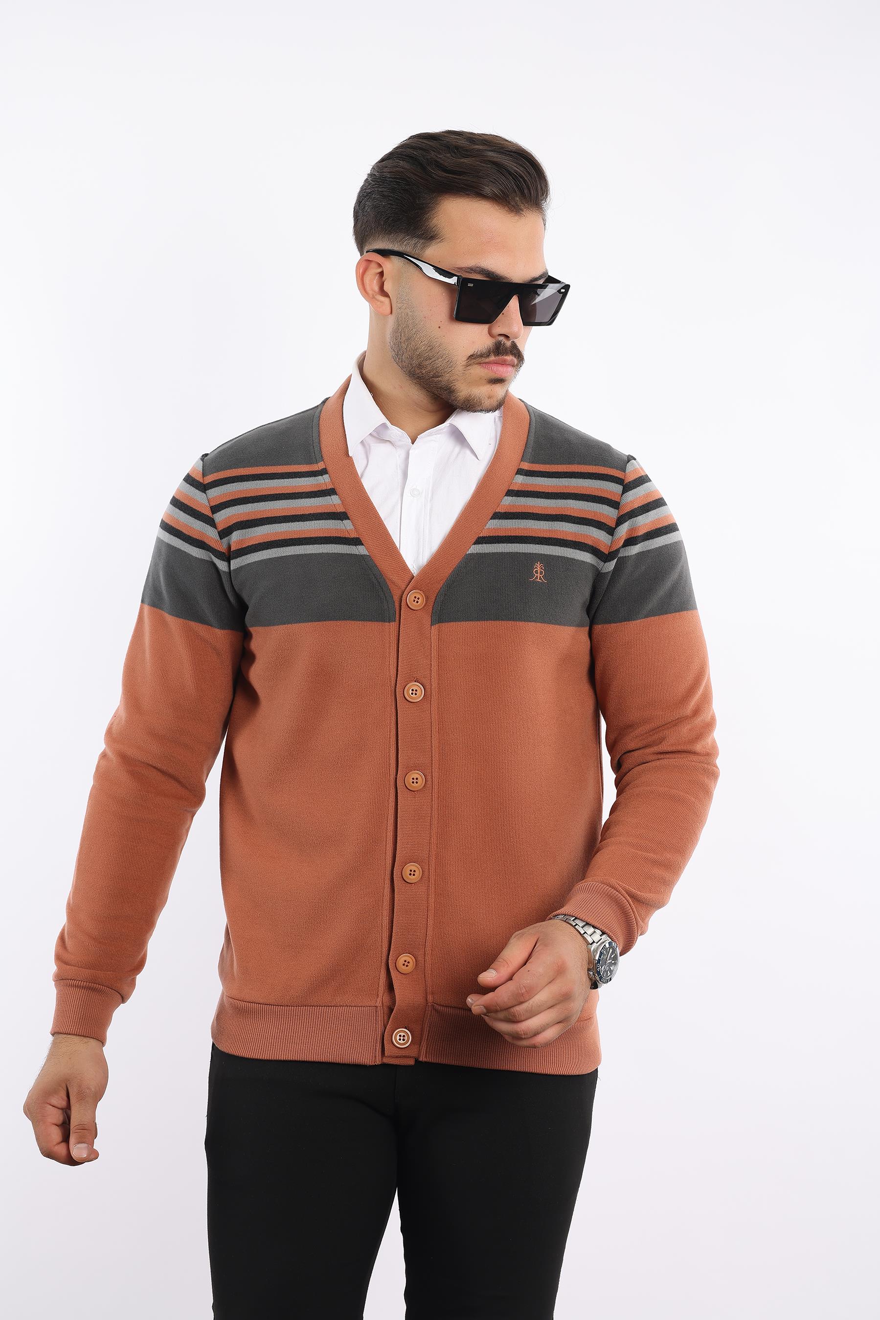 Triko Selanik Dokuma Düğmeli Hırka