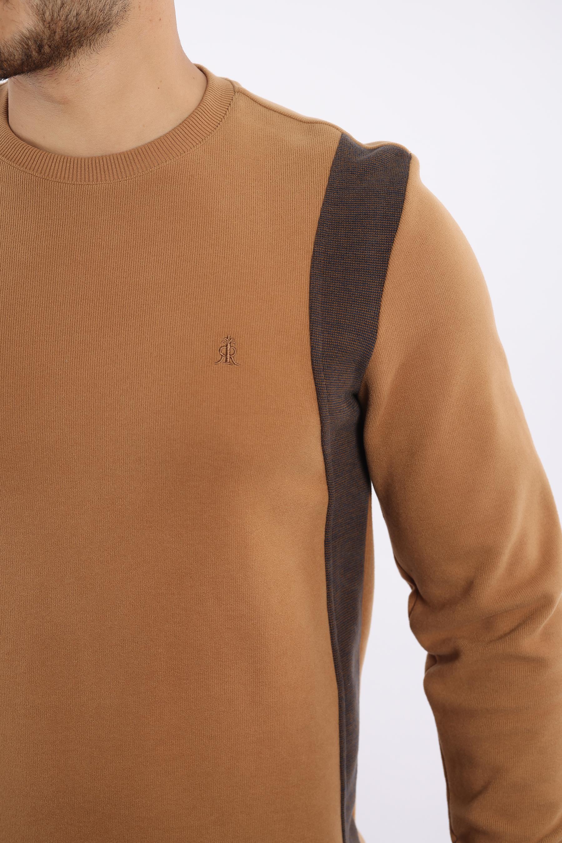 Pamuk Düz Selanik - Bisiklet Yaka Sweatshirt