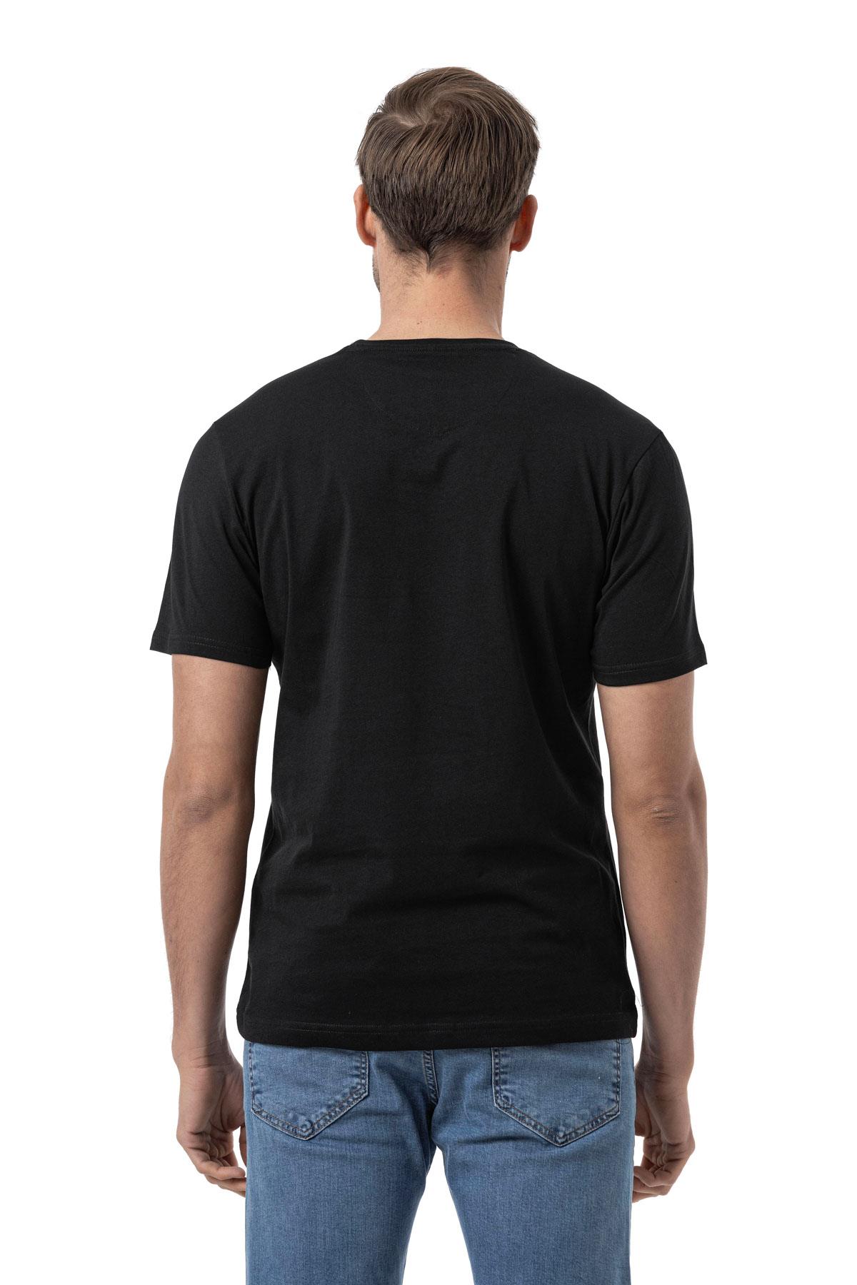 Baskılı Bisiklet Yaka T-Shirt