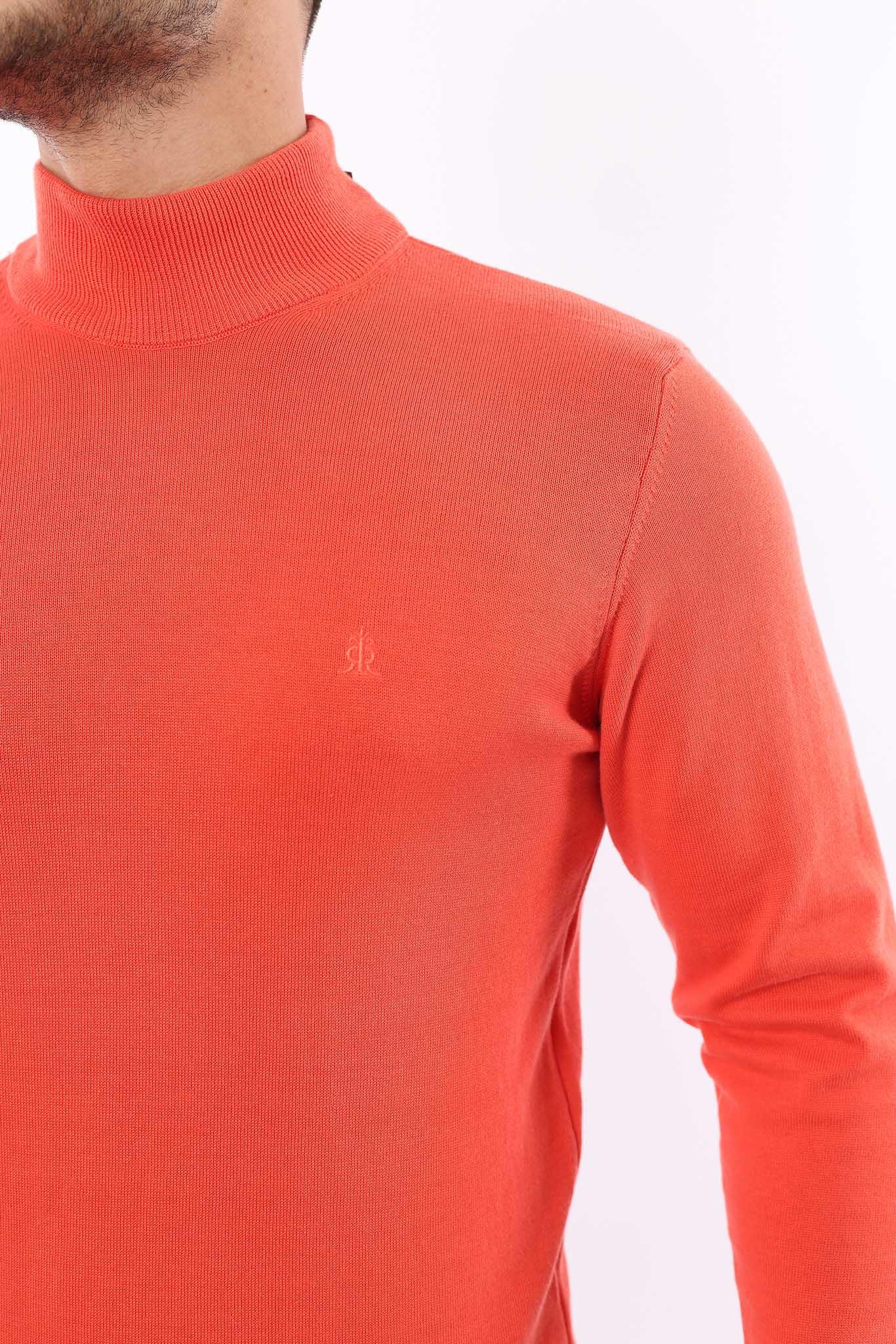 Erkek Yarım Balıkçı Yaka Triko Kazak — %100 Pamuk