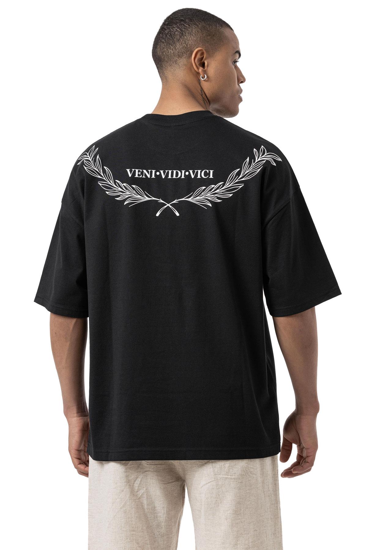 VENİ-VİDİ-VİCİ Baskılı Oversize T-Shirt