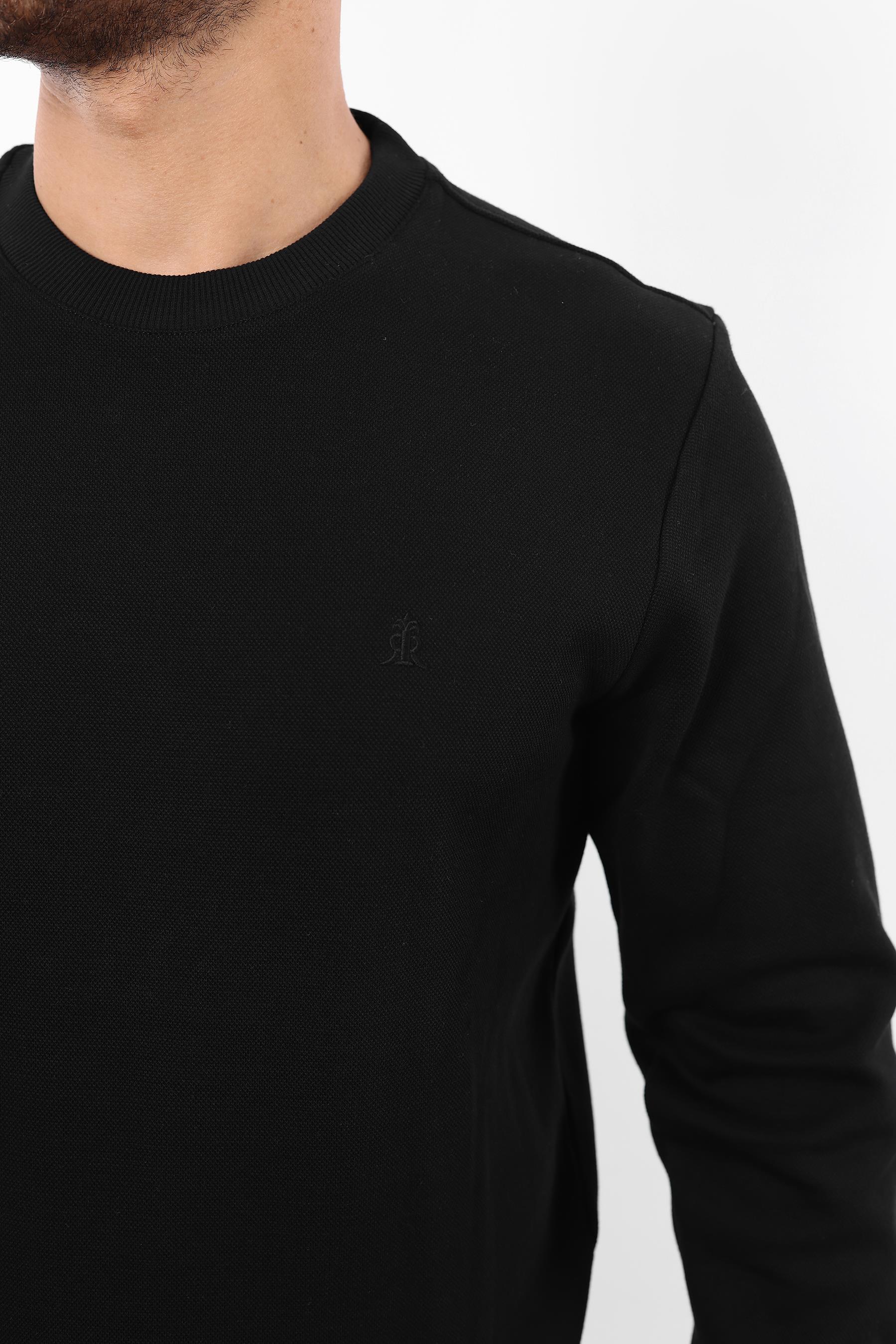 Rugatchi Şardonlu Pike Sweatshirt – %70 Pamuk %30 Viskoz Bisiklet Yaka