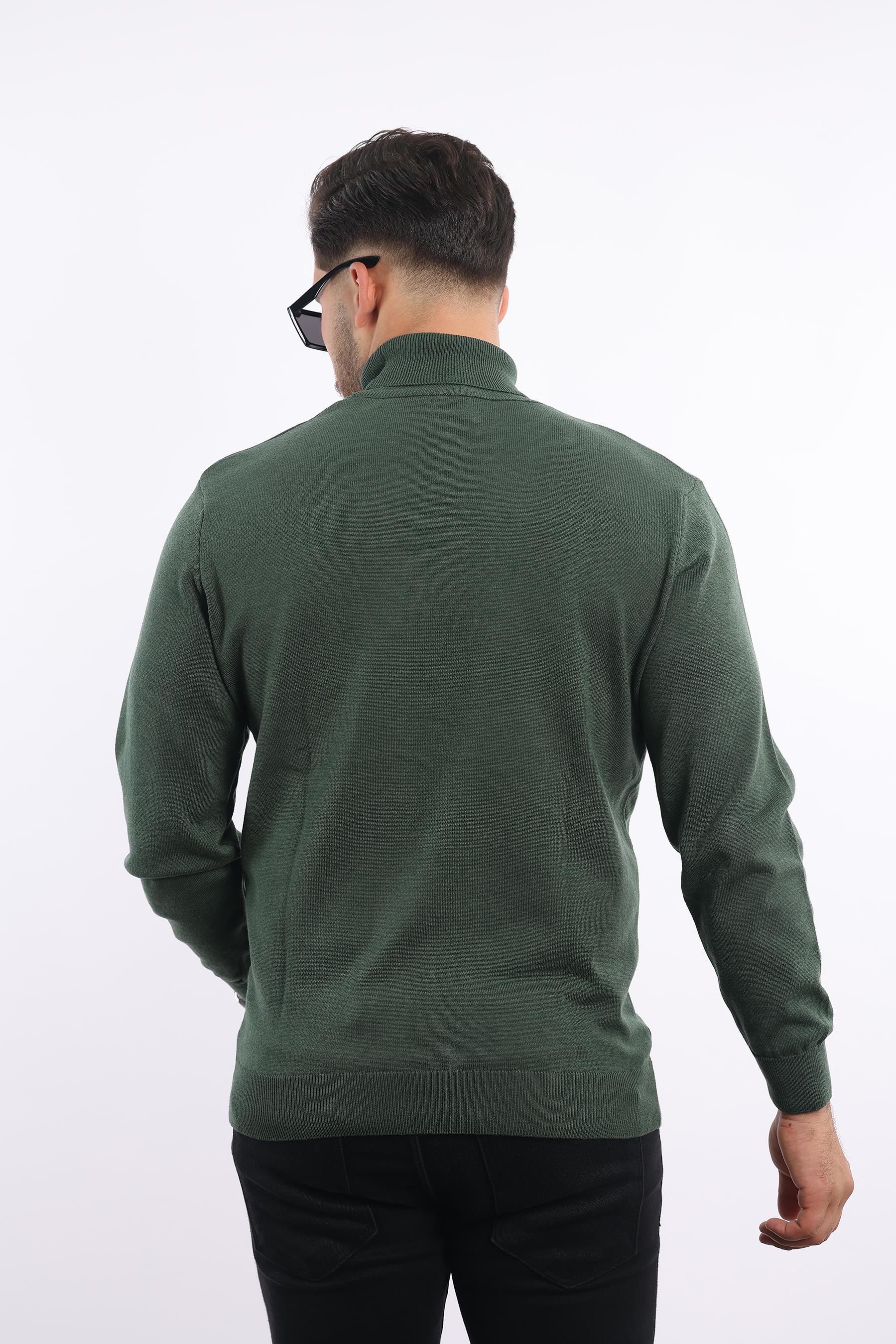 Erkek Balıkçı Yaka Triko Kazak — %100 Pamuk, Klasik